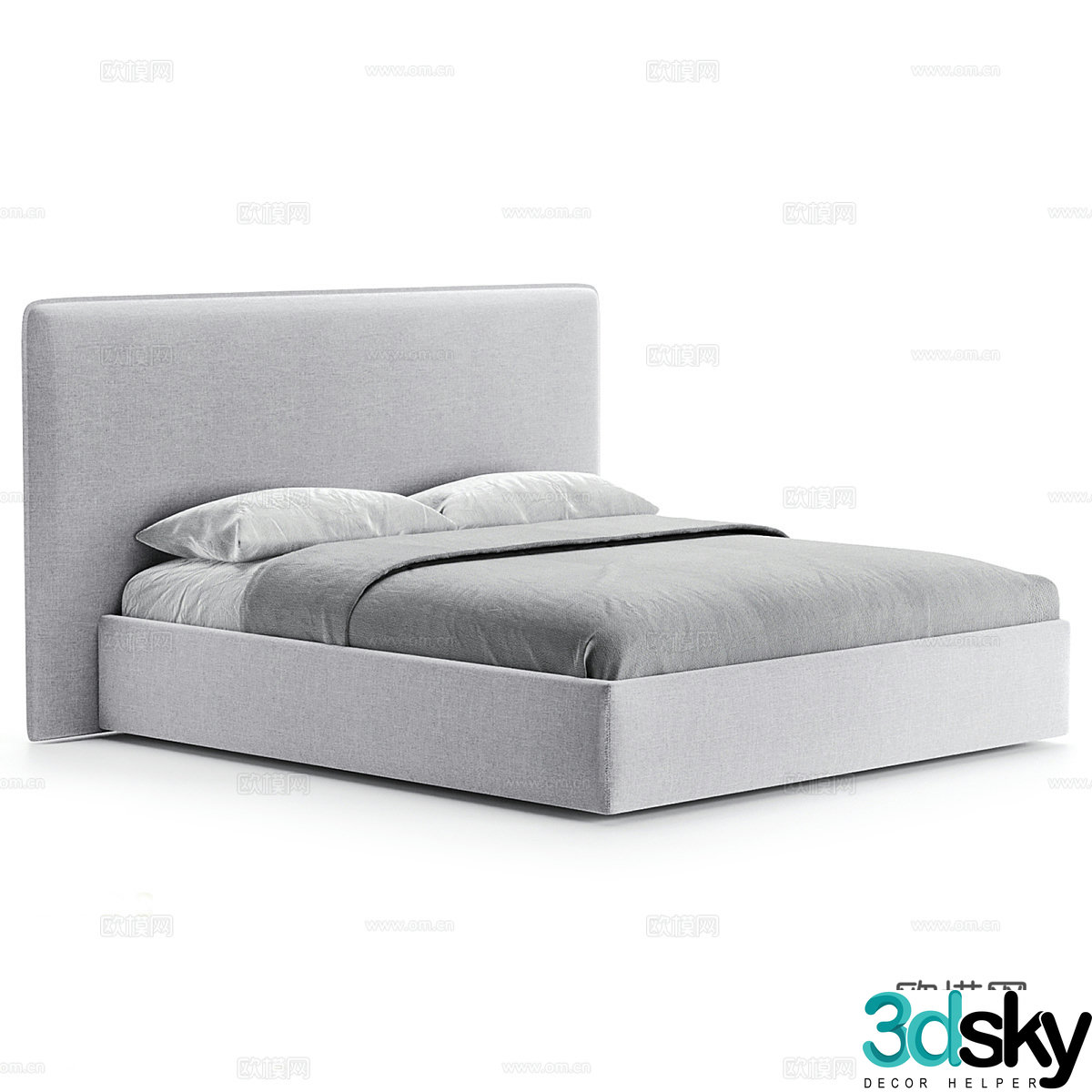 Double bed 3d model