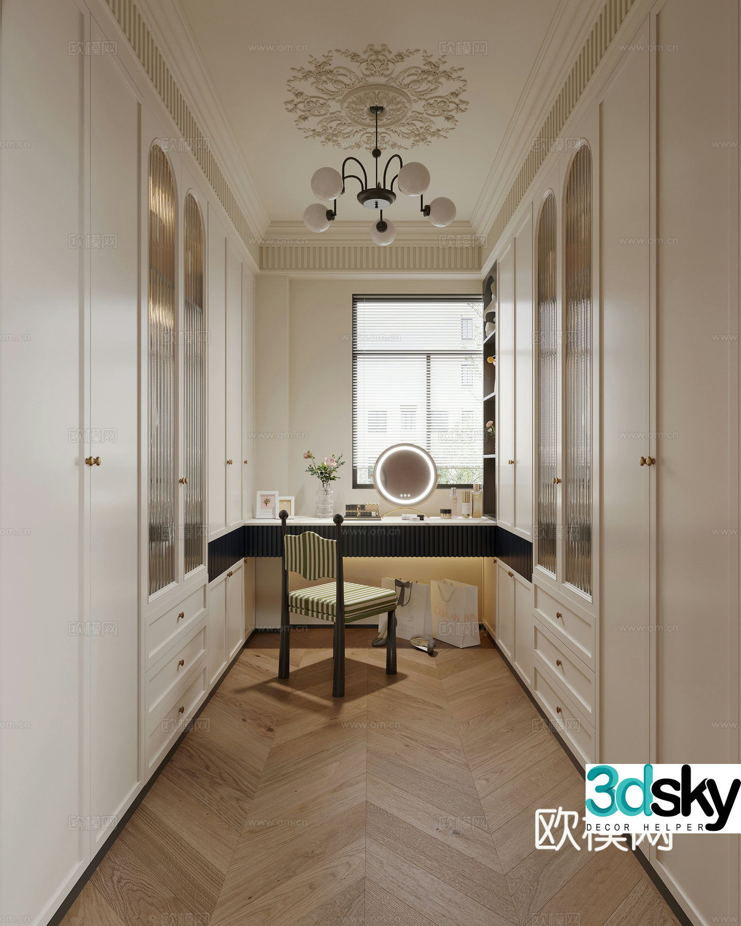 French cloakroom 3d model