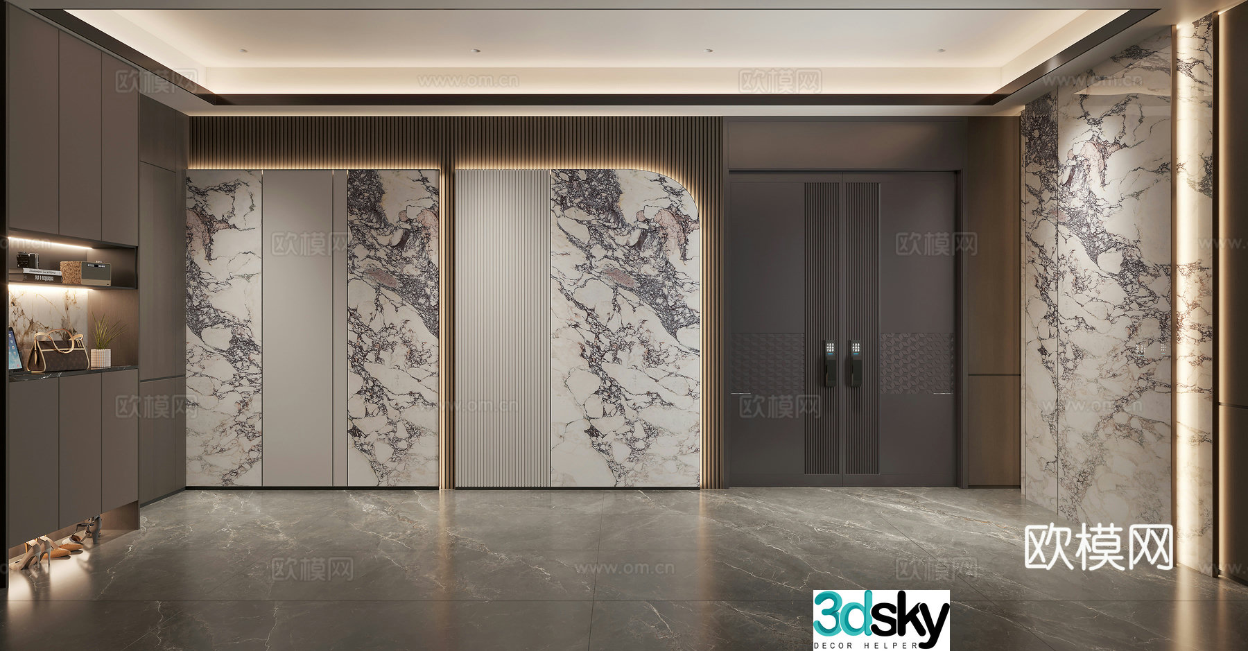 Modern entrance entrance 3D model