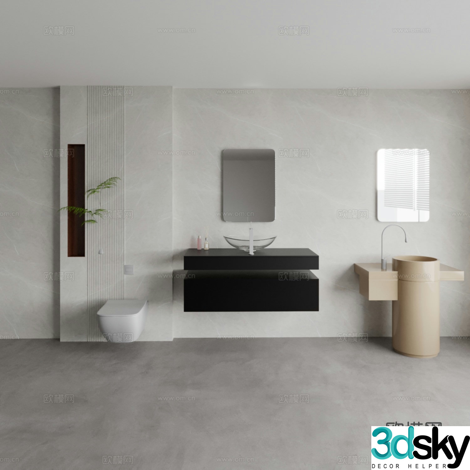 Bathroom combination 3D model