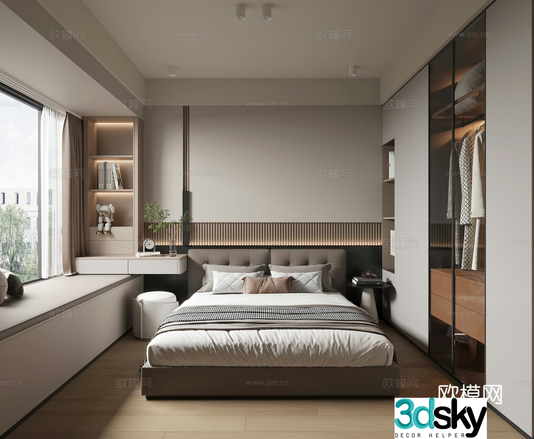 Modern bedroom 3d model