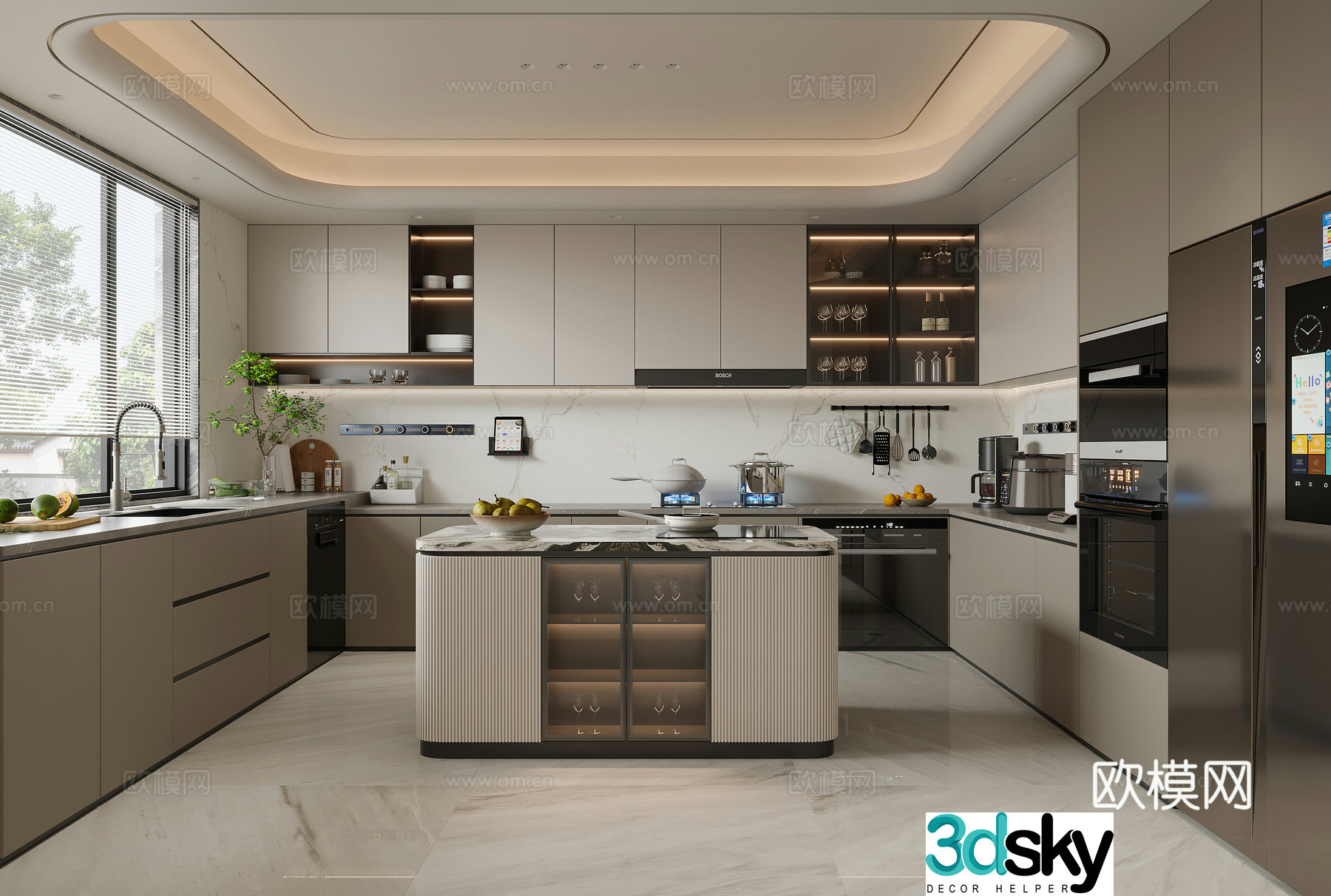 Modern kitchen 3d model