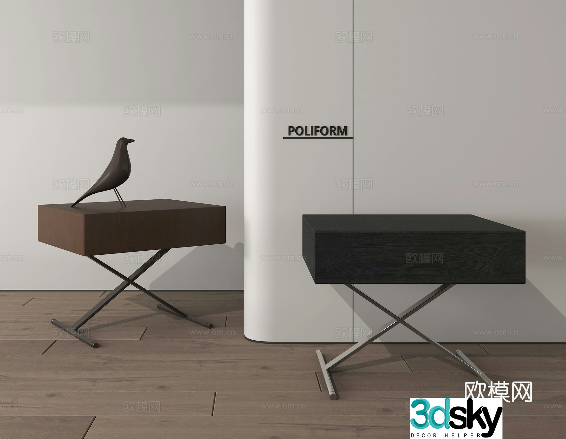 Bedside table 3d model