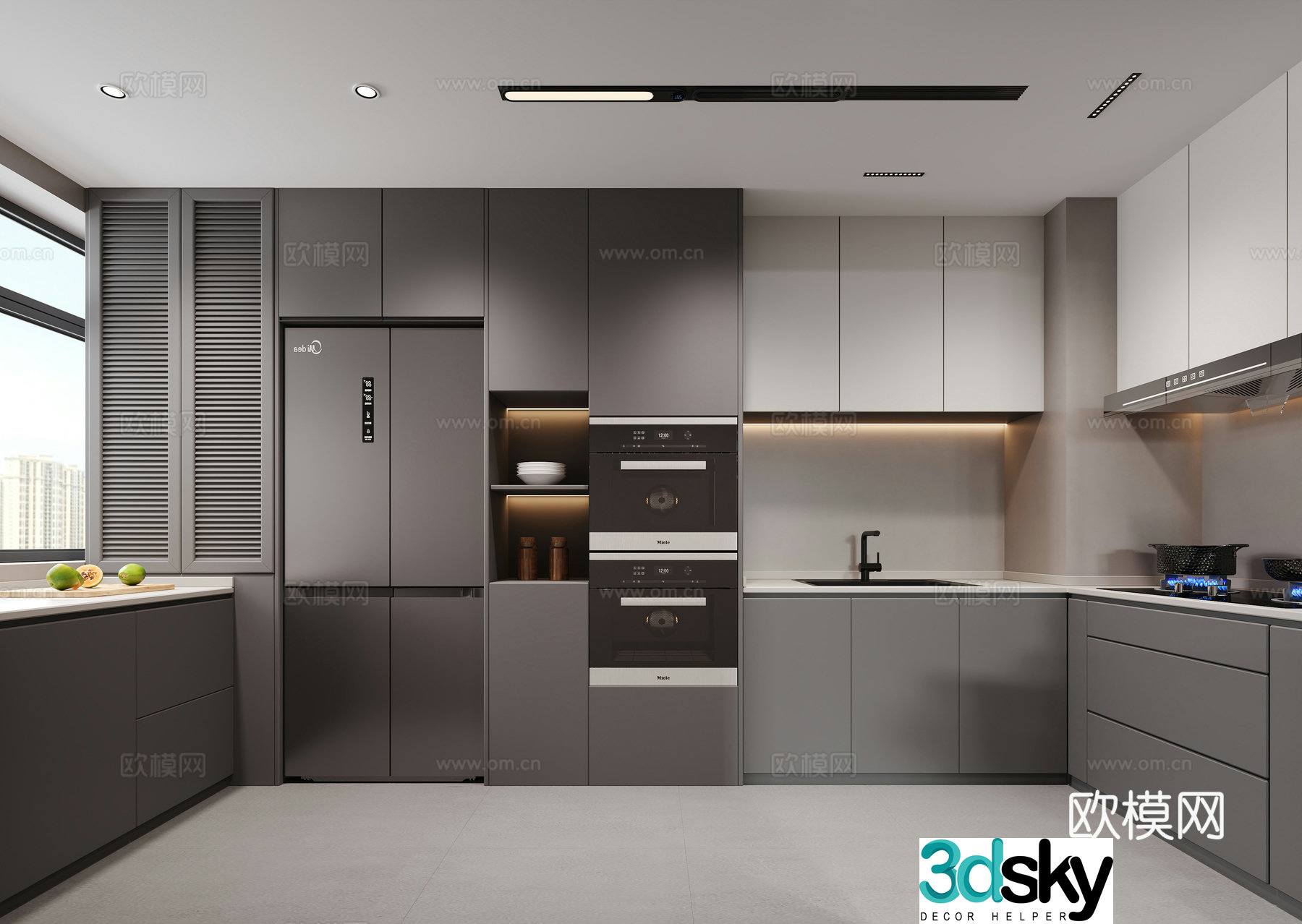Modern kitchen 3d model