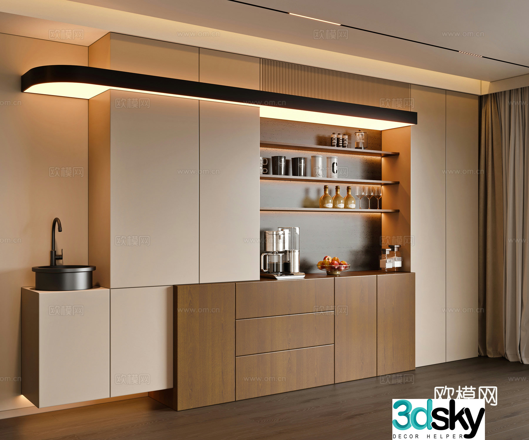 Modern sideboard 3D model