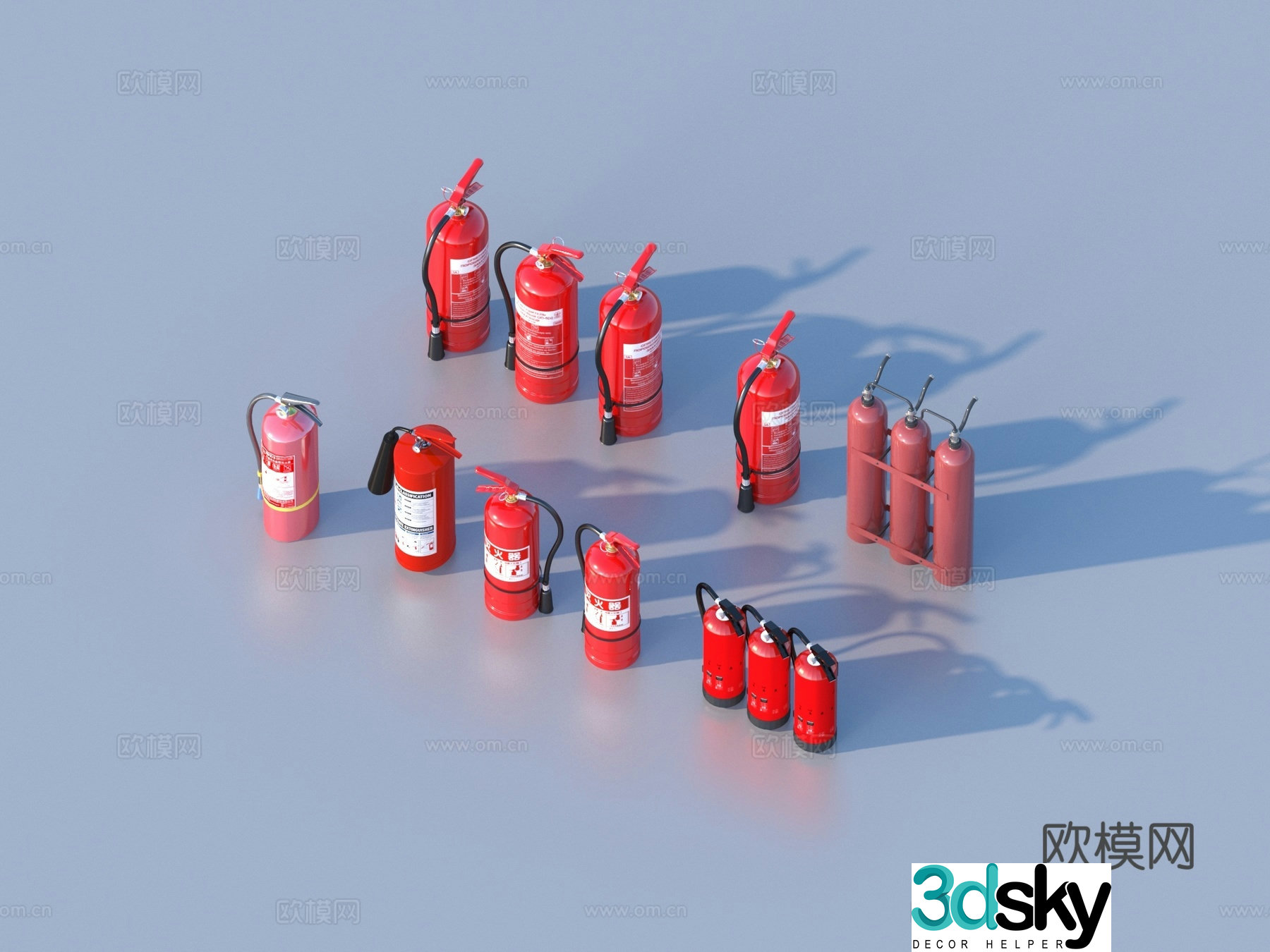 Fire extinguisher Fire fighting facilities 3D model