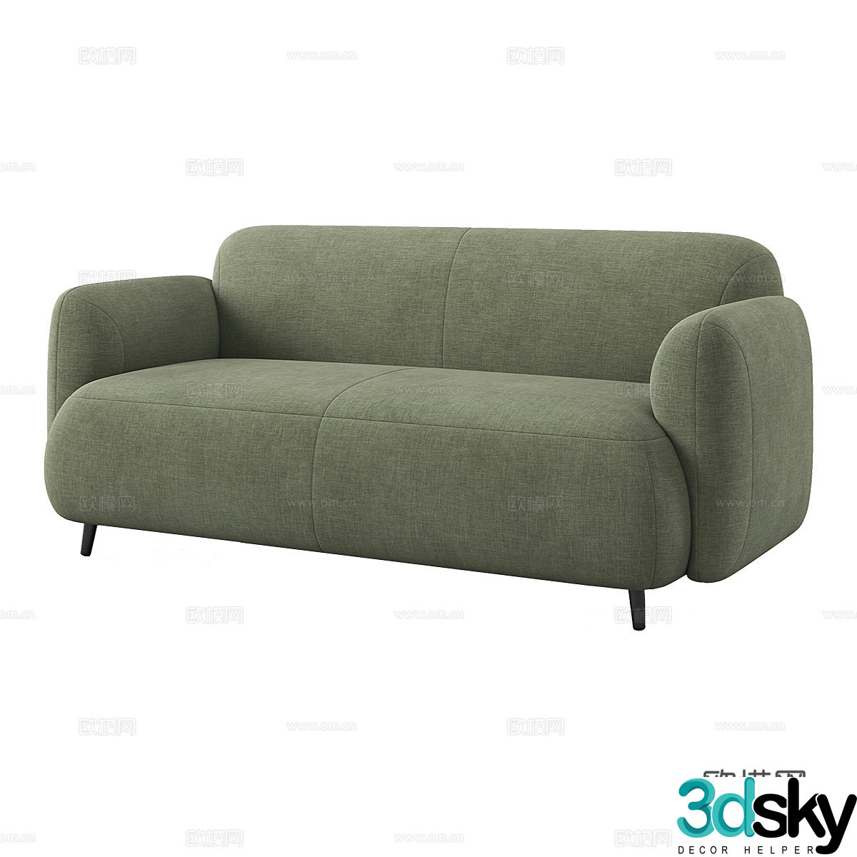 3d model of double sofa