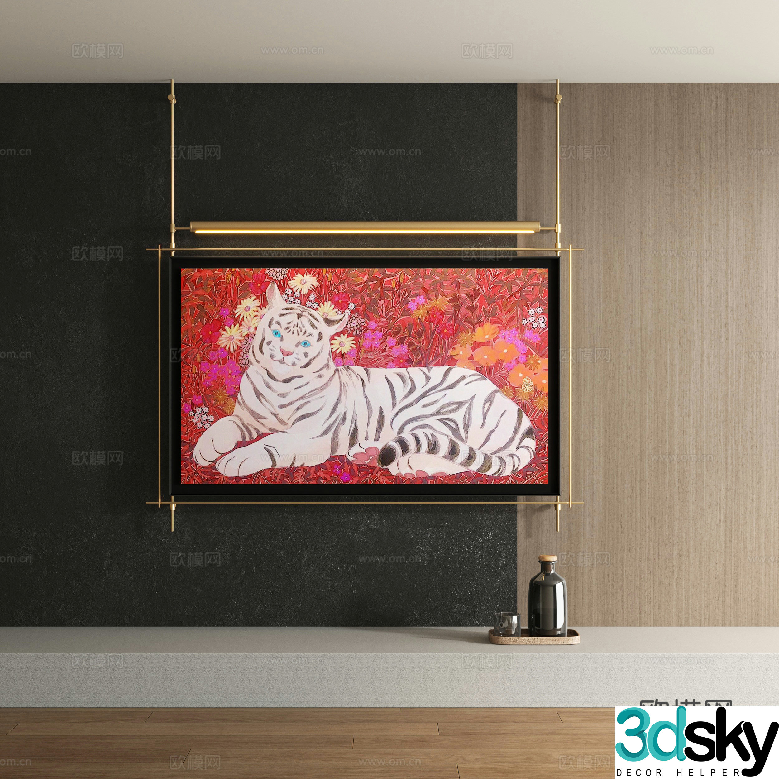Modern decorative painting 3d model
