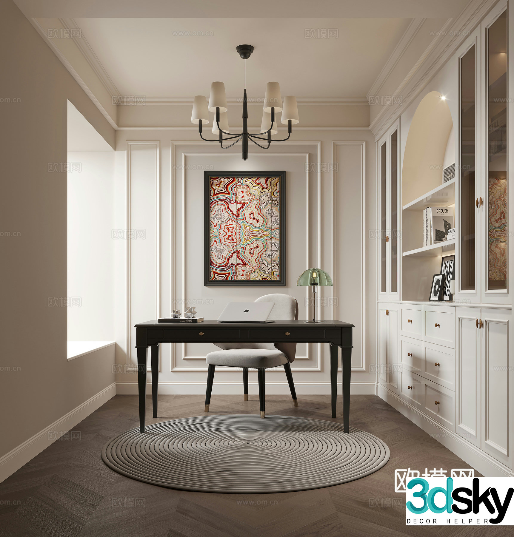French study 3D model