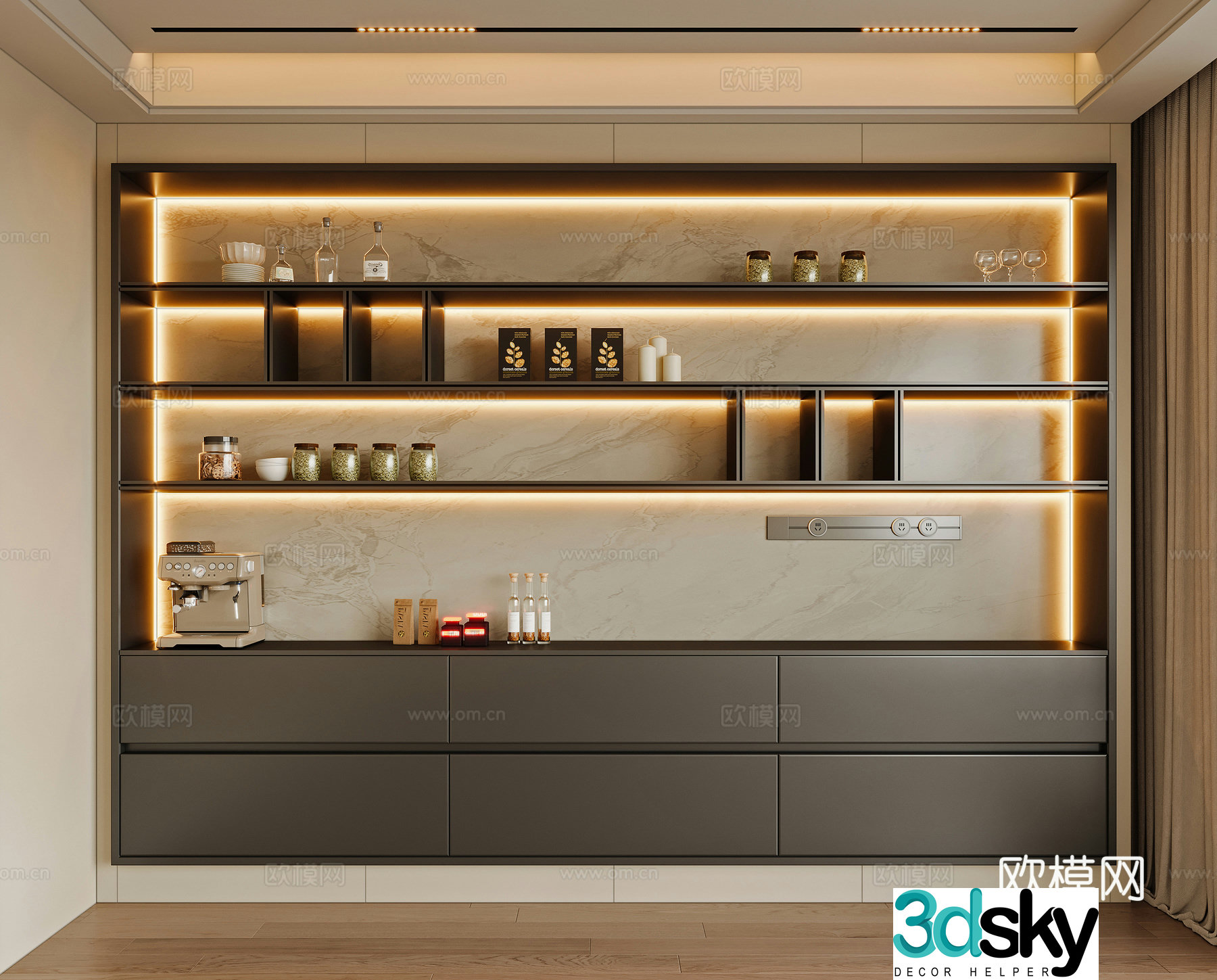 Modern sideboard 3D model