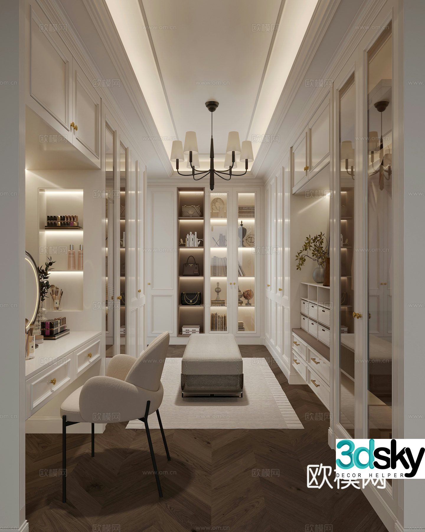 French cloakroom 3d model