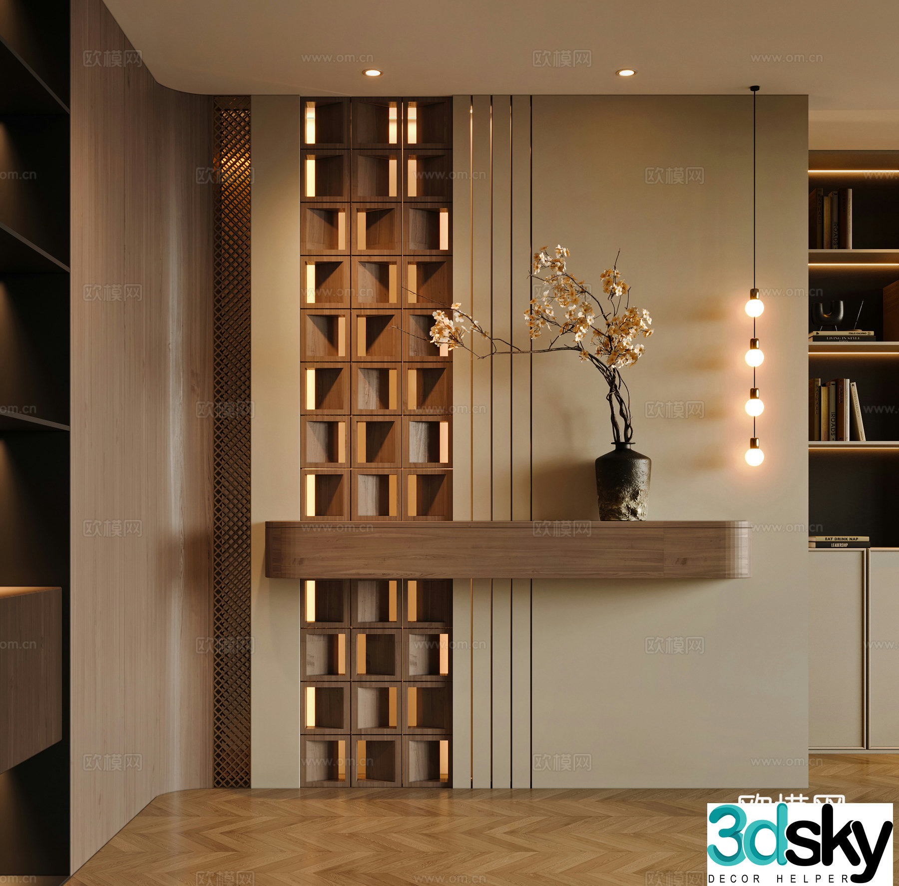 Middle-aged style entrance 3D model