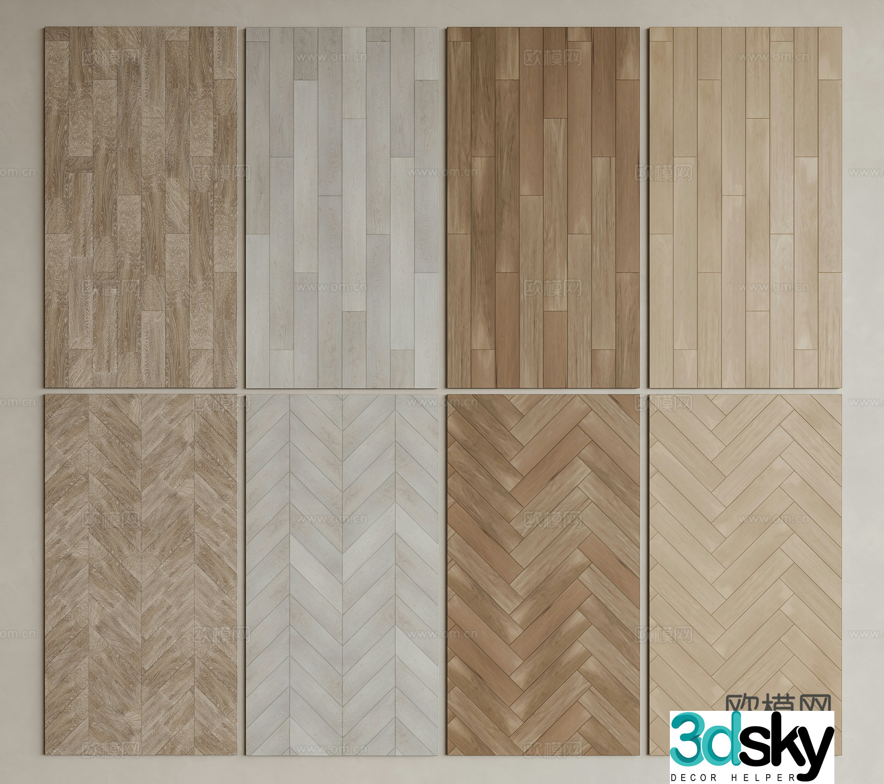 Modern floor Herringbone flooring Fish bone flooring Solid wood flooring Wood grain brick Wood flooring 3d model