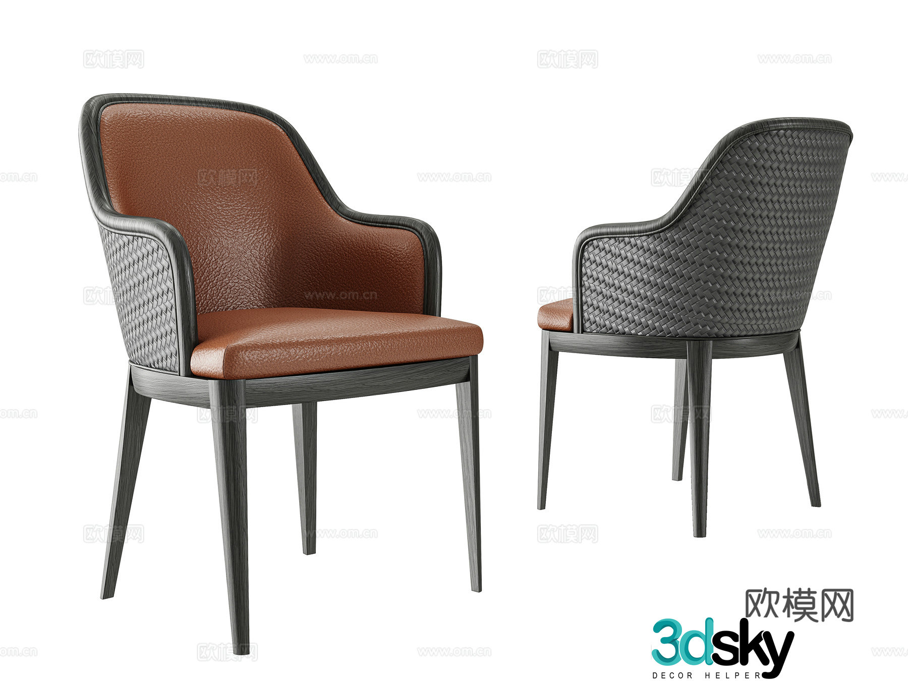 Modern dining chair 3d model