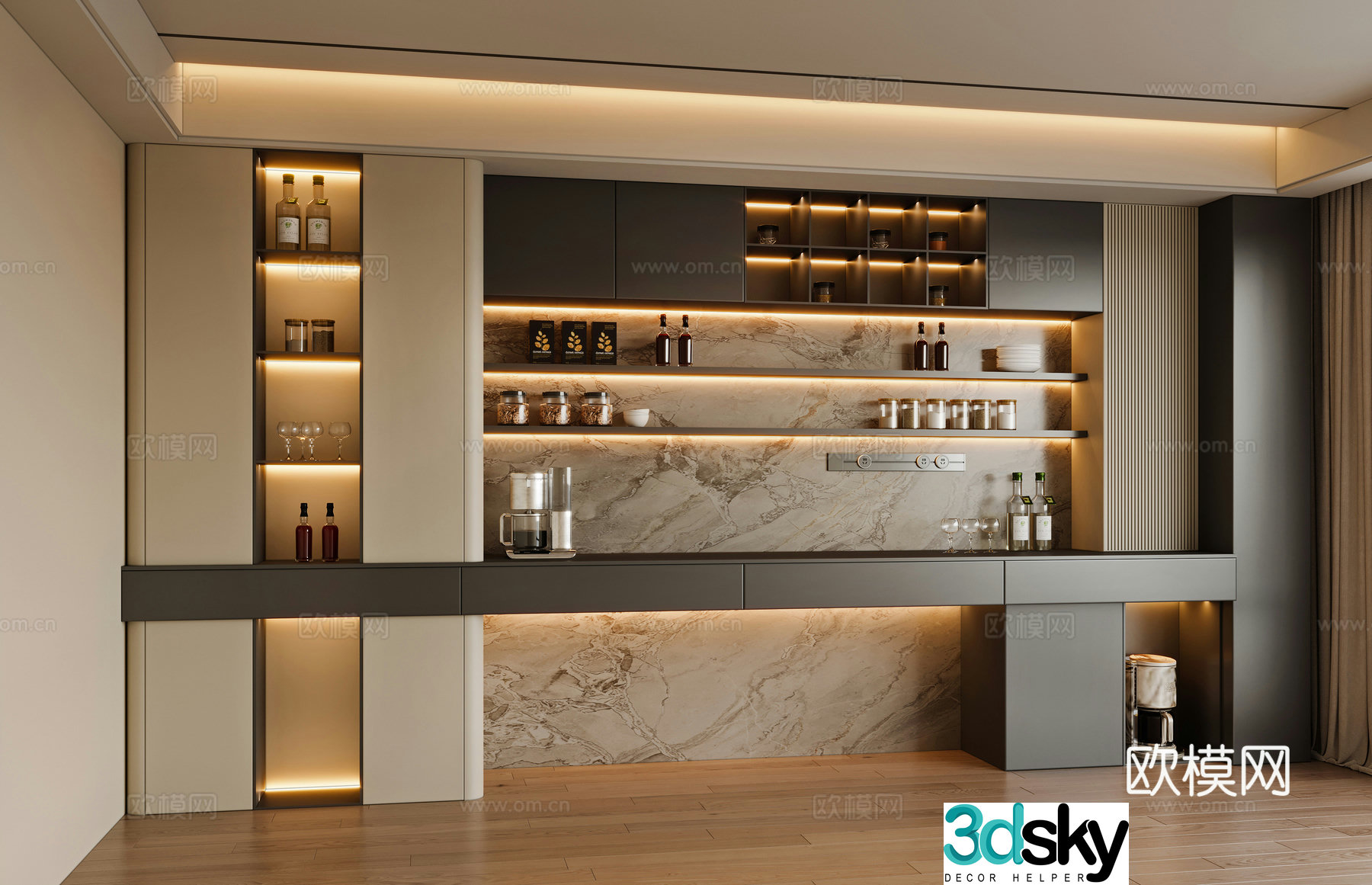 Modern sideboard 3D model