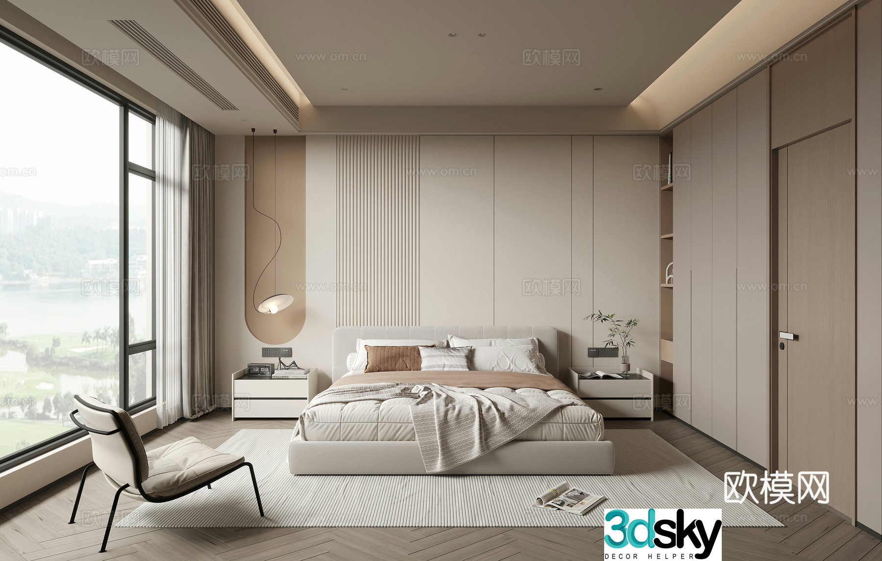 Modern bedroom 3d model