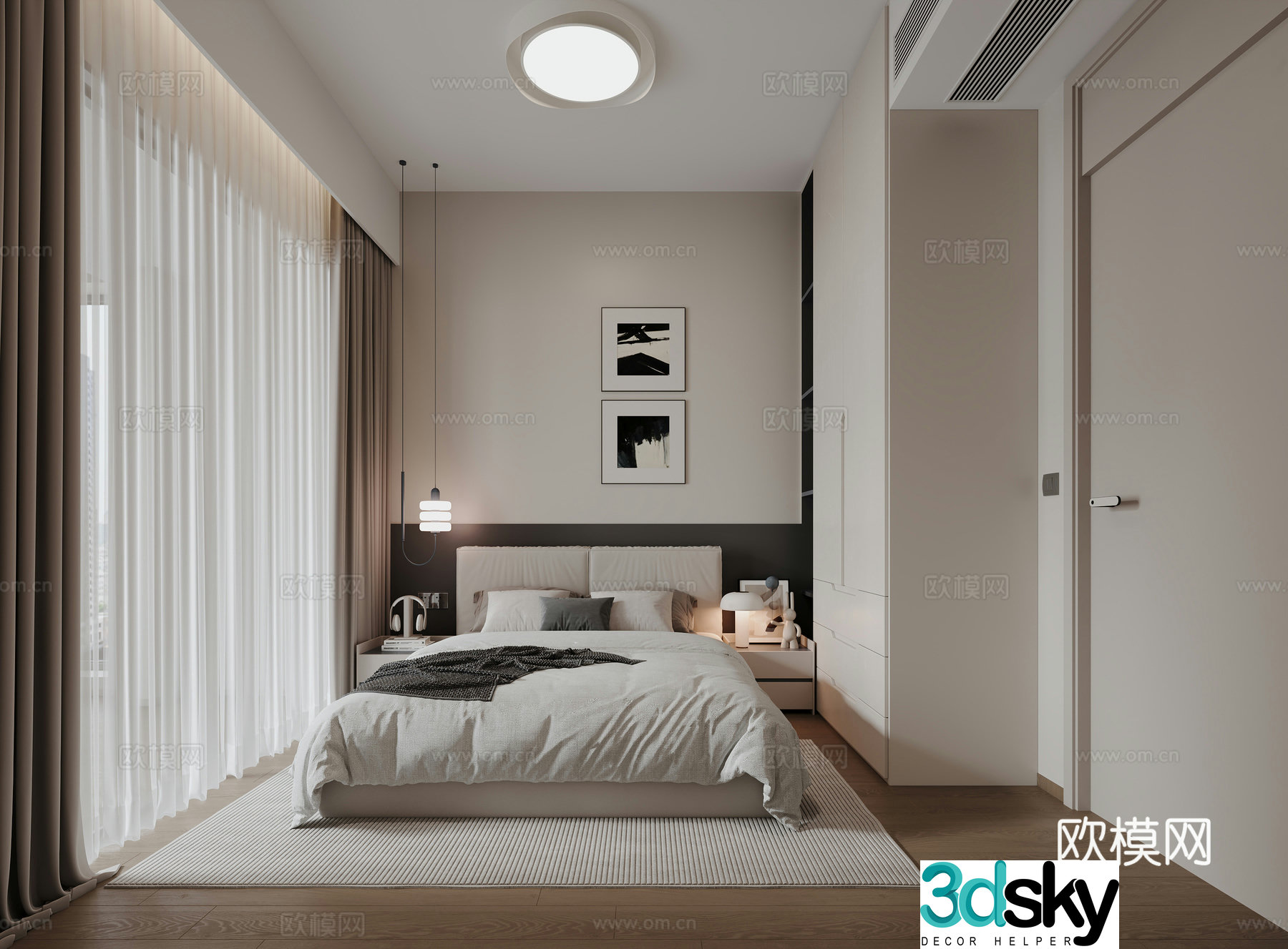 Modern bedroom 3d model