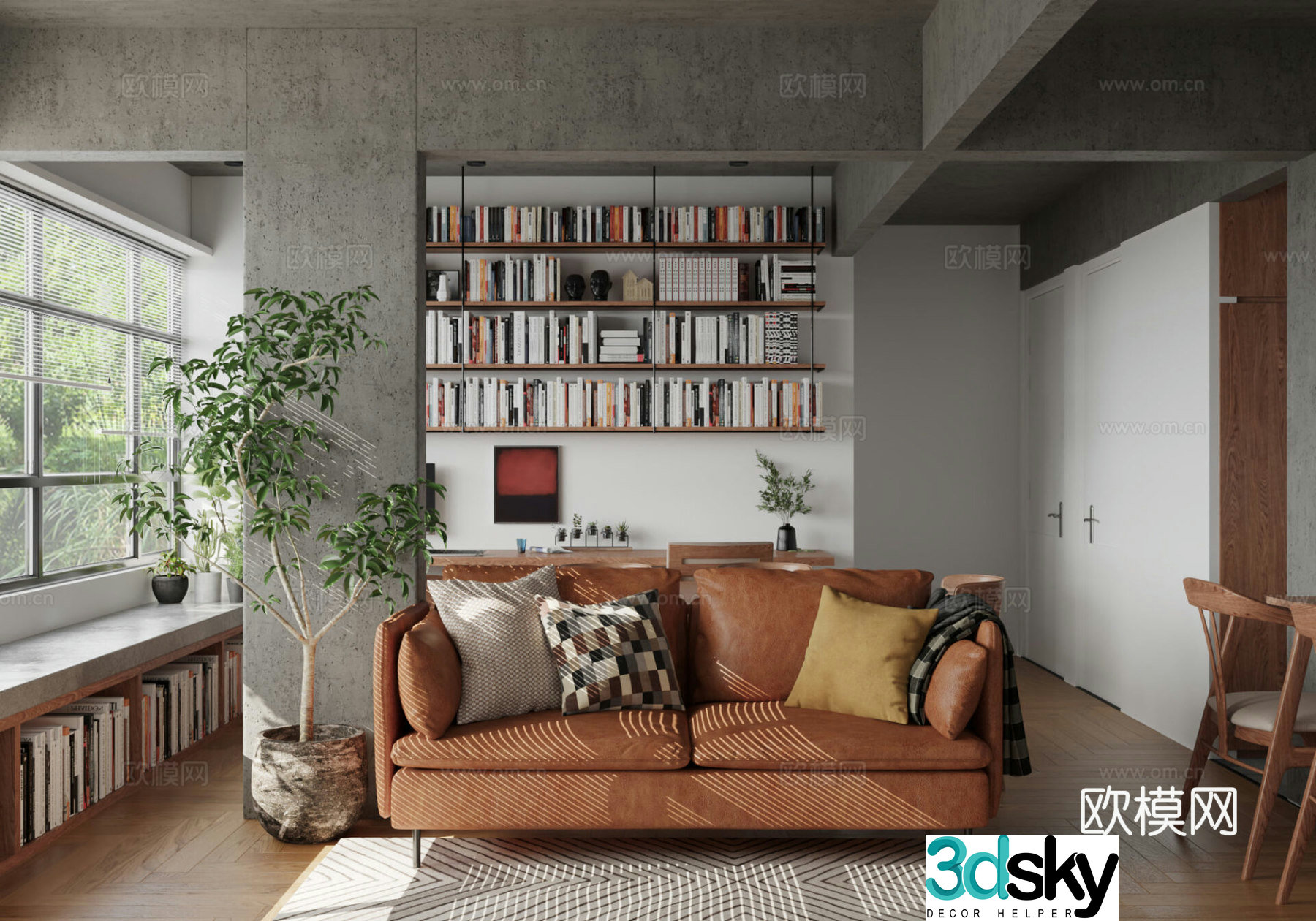 Wasabi style living room medieval style living room medieval style furniture medieval style desk and chair 3D model