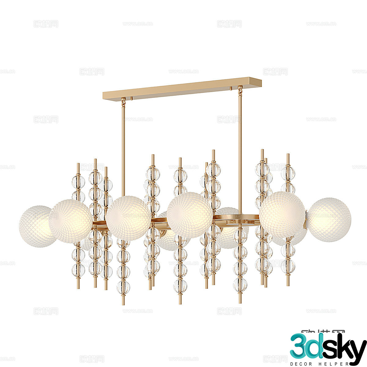 Modern simple light luxury chandeliers chandeliers Simple light luxury chandeliers Living room chandeliers Restaurant chandeliers Lamp 3D model