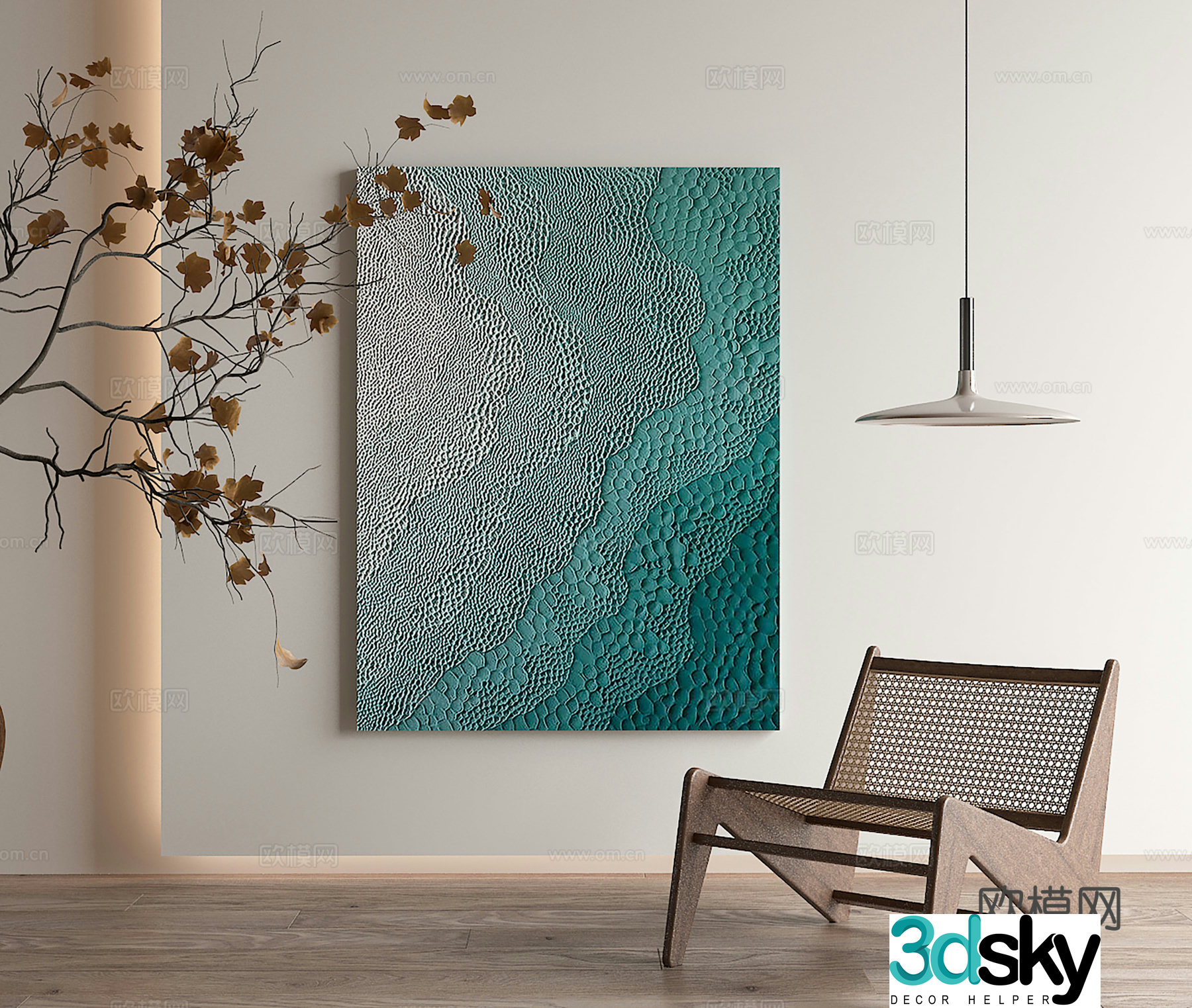 Modern decorative painting 3d model