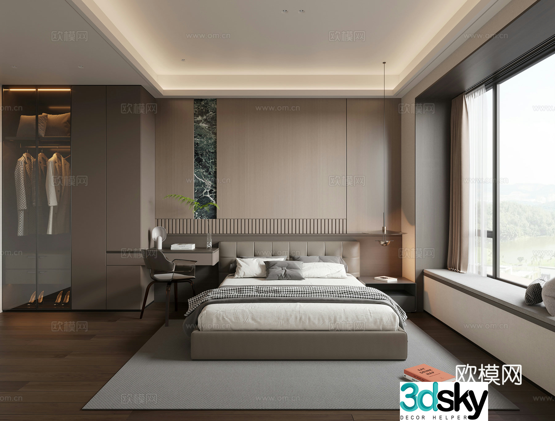 Modern bedroom 3d model