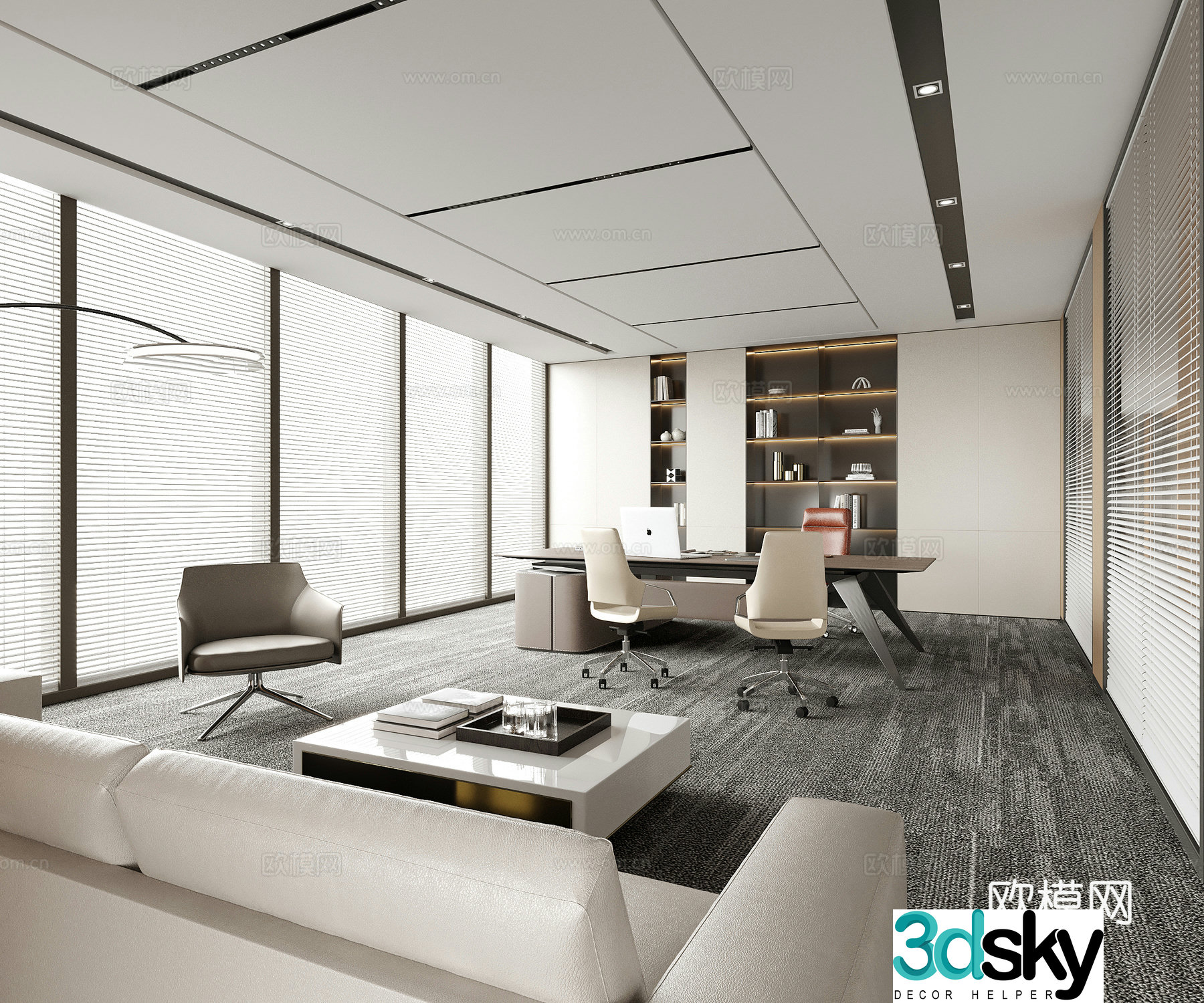 Modern General Manager Office Chairman Office 3D Model