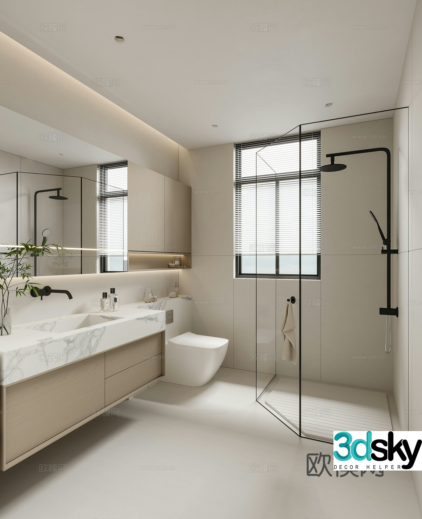 Modern bathroom 3d model