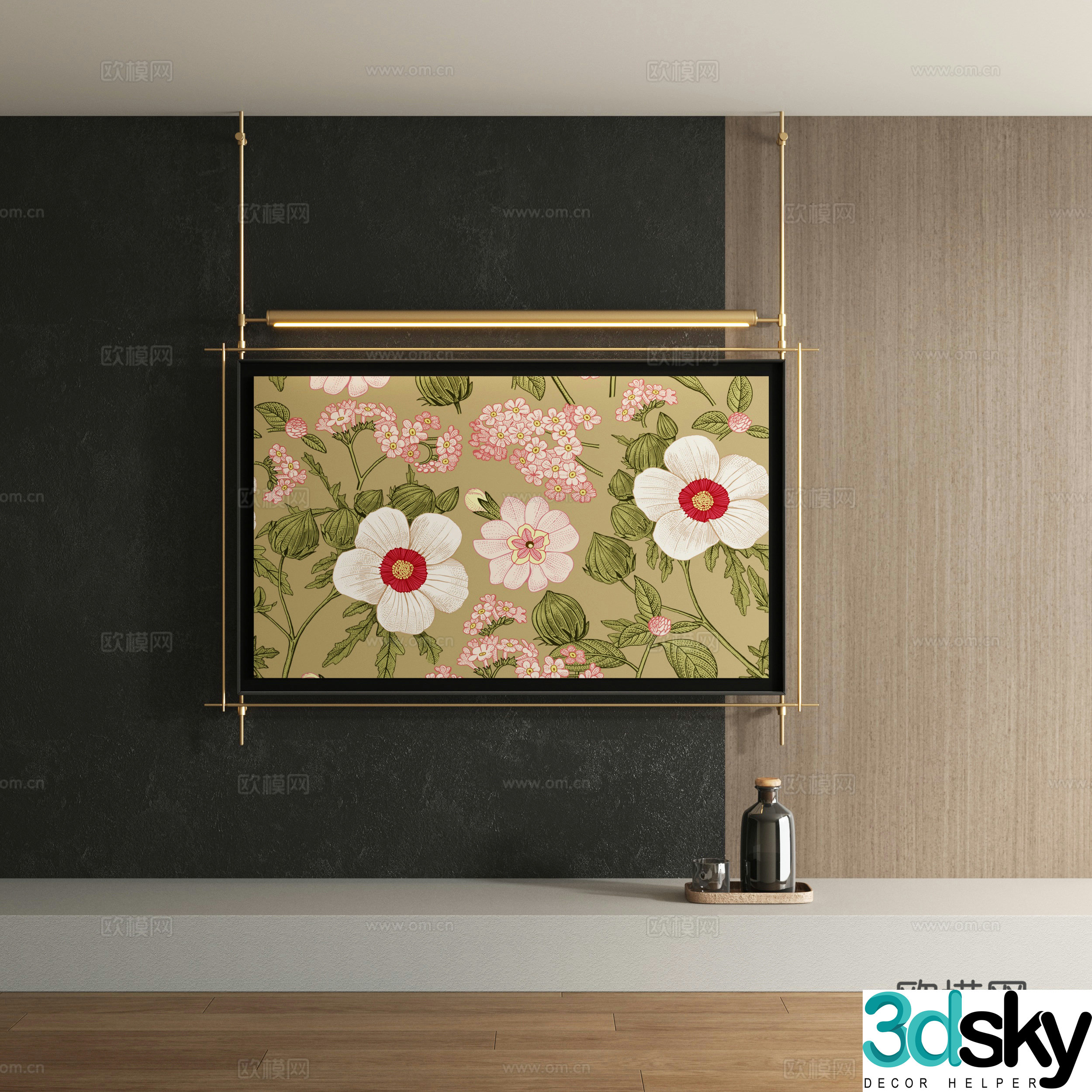 Modern decorative painting 3d model