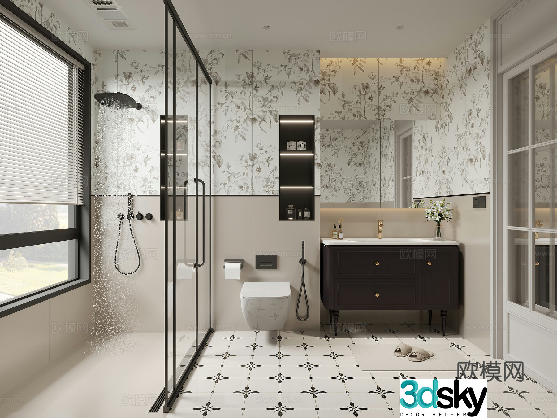 French bathroom 3d model