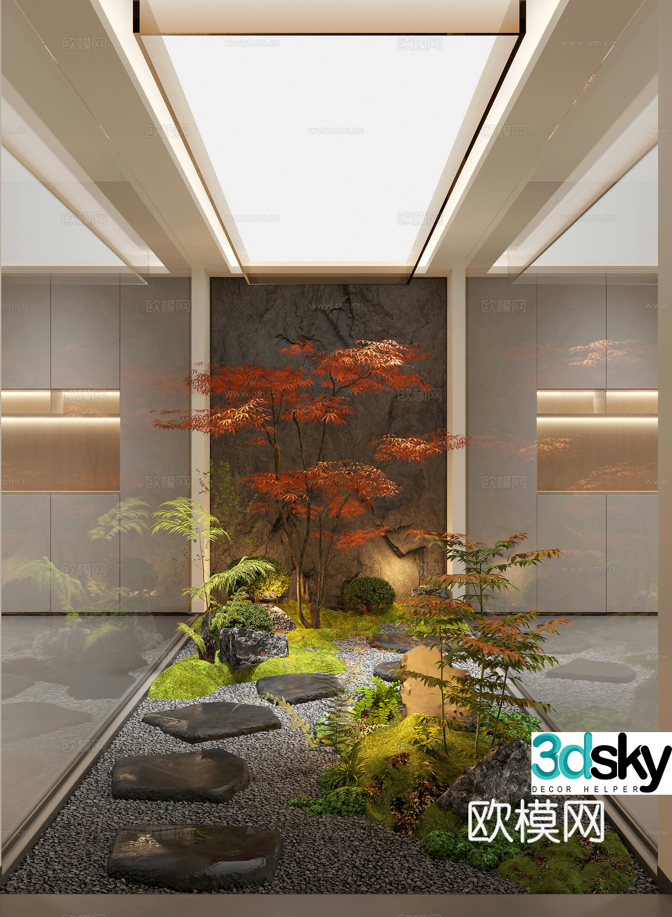 Modern plant landscape 3d model