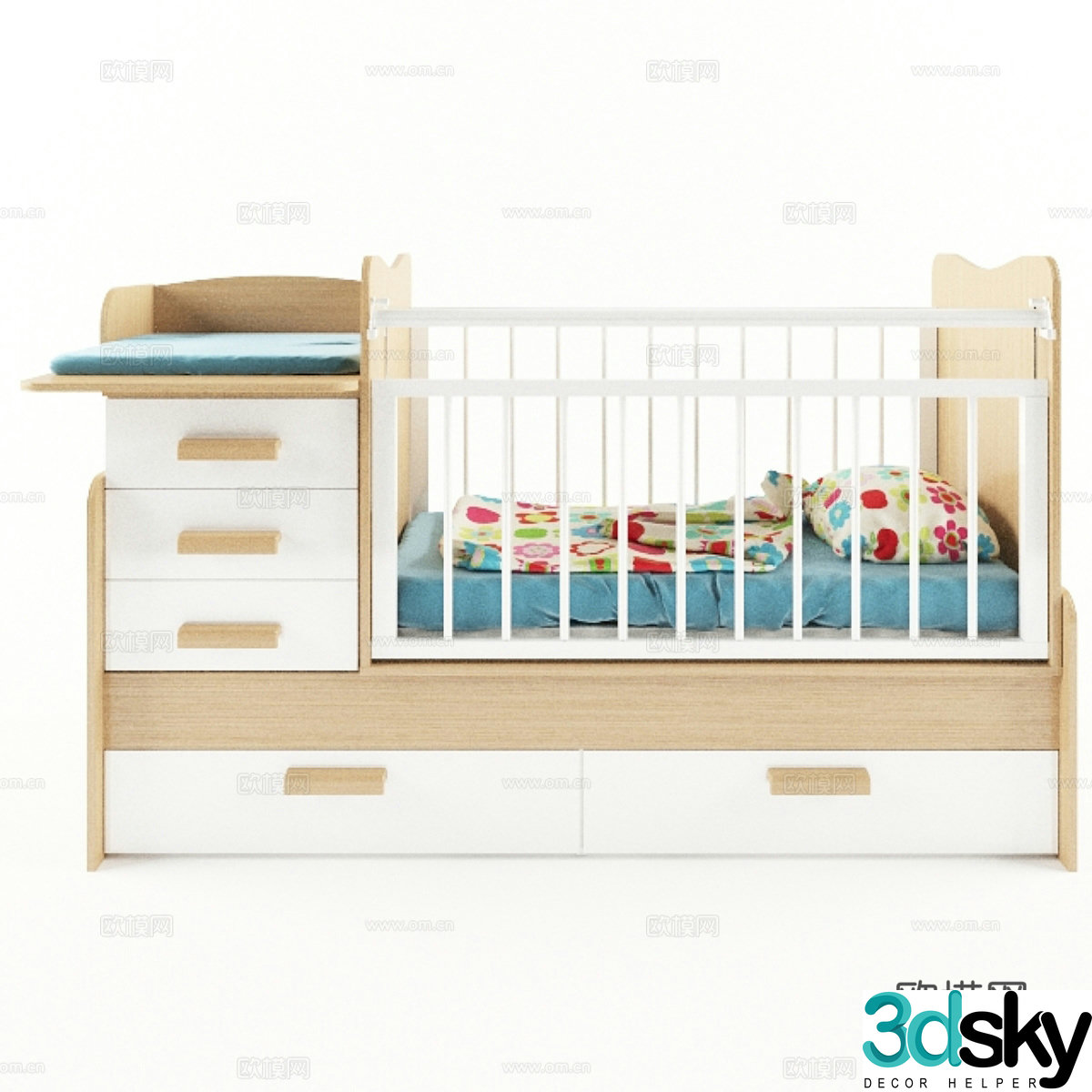 Baby bed 3d model