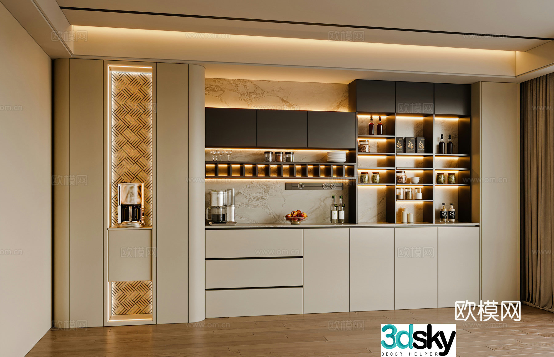 Modern sideboard 3D model