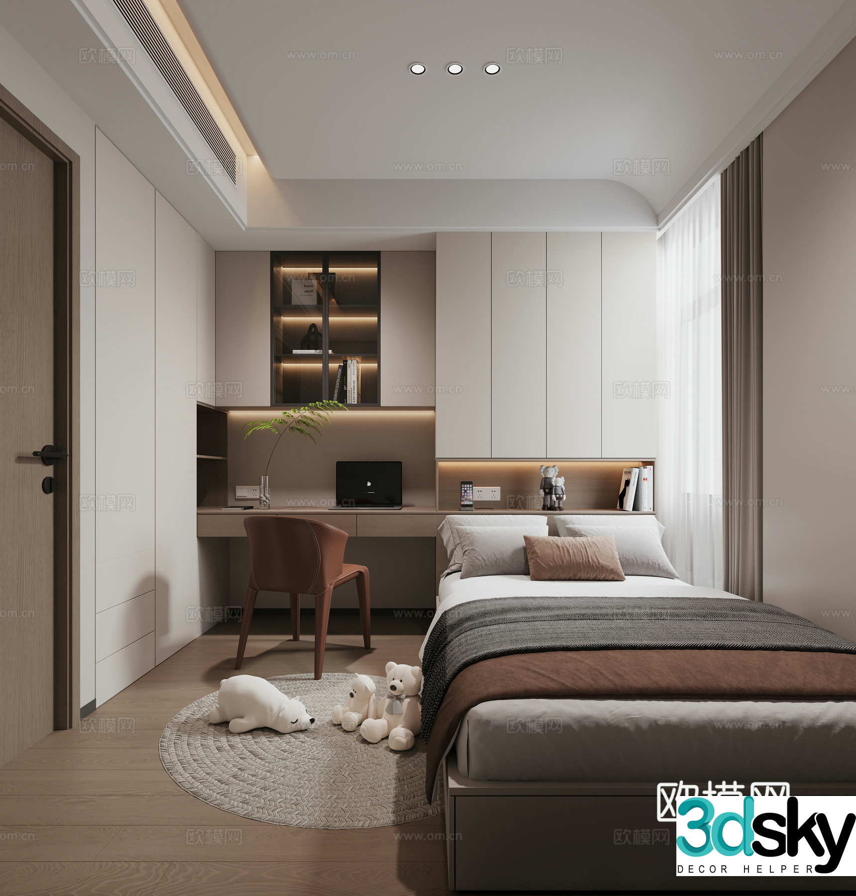 Modern tatami room 3d model