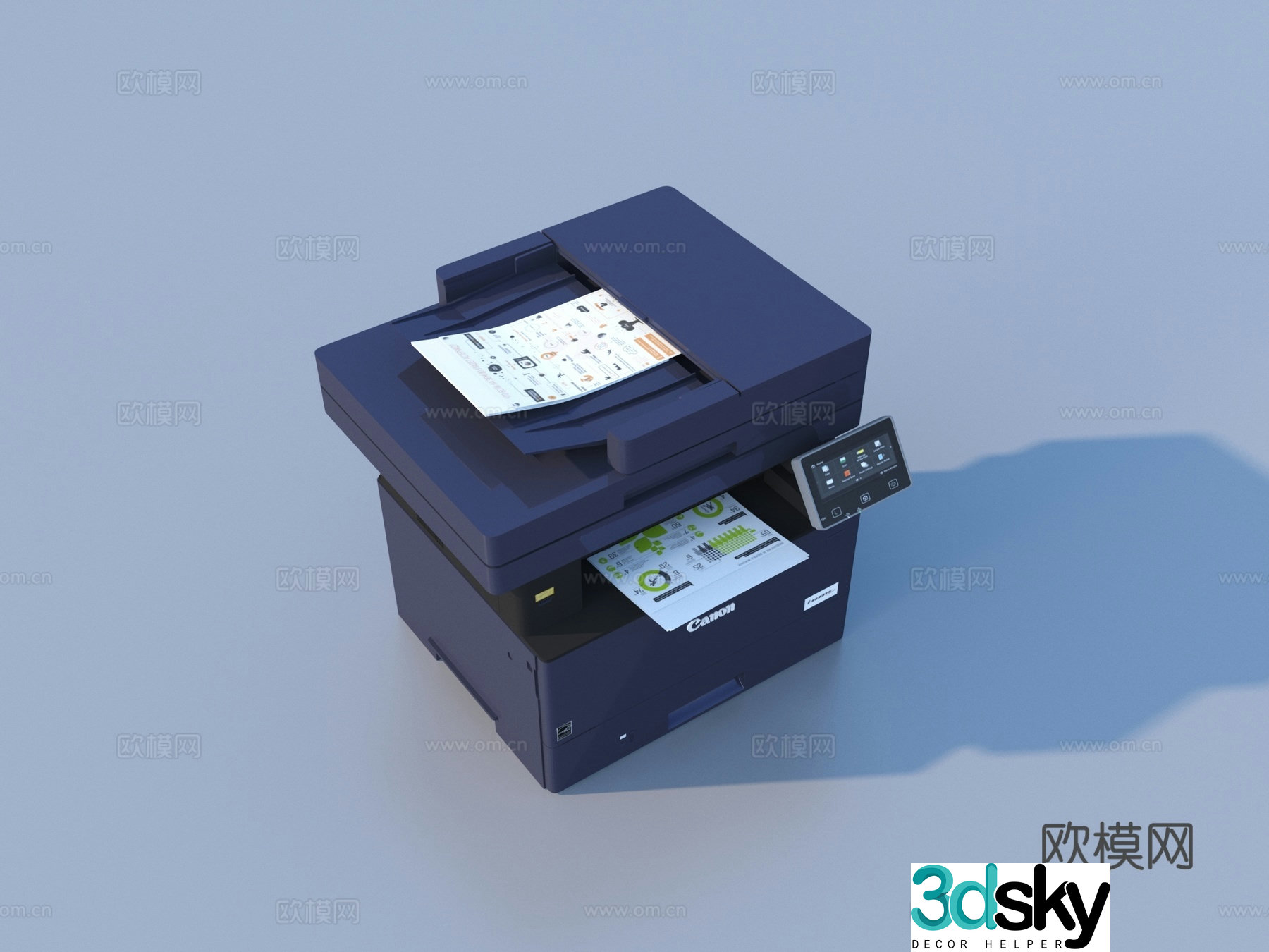 Printer Copier Office Supplies 3D Model