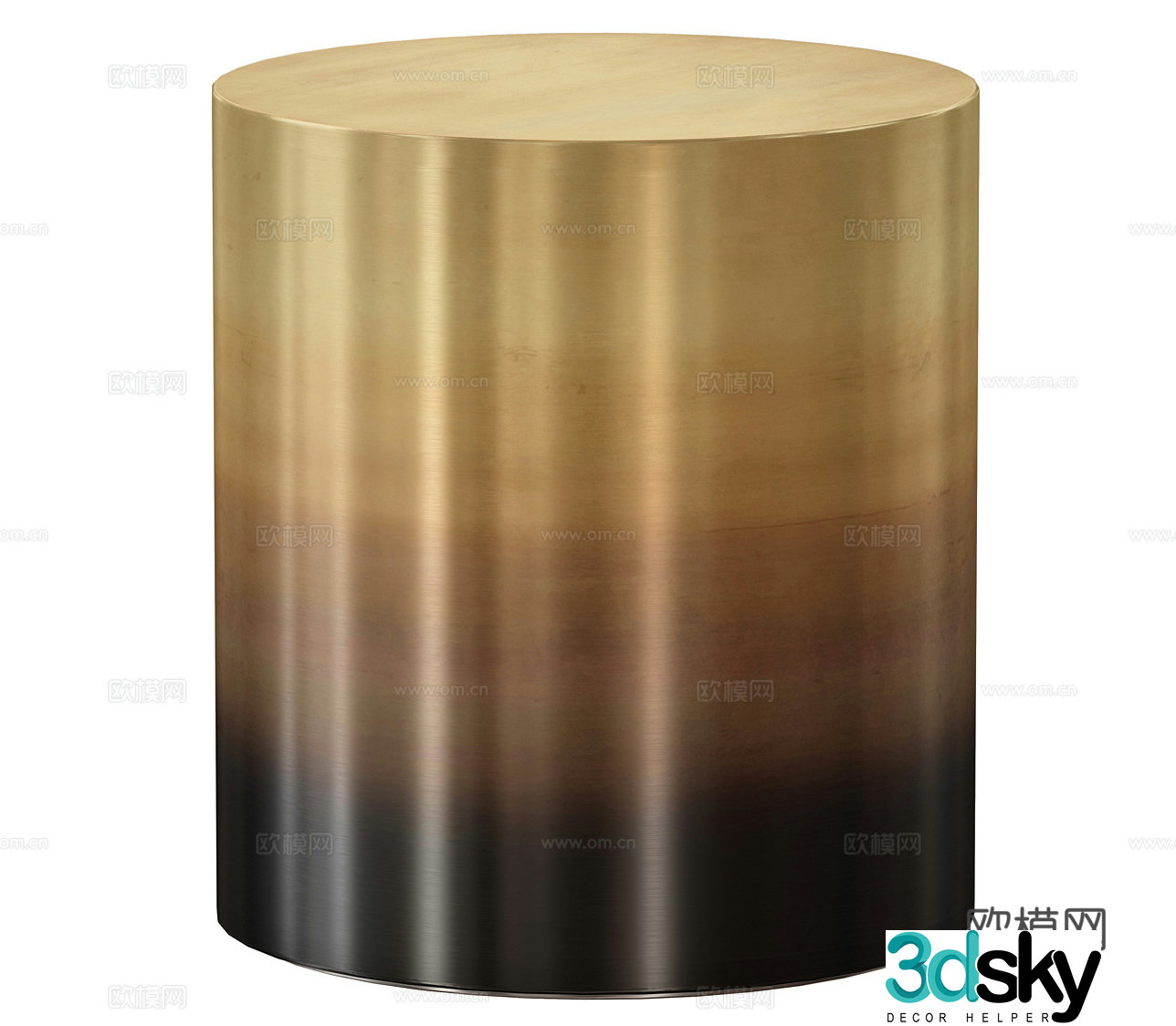 Metal side table round side table metal stool bedside table sofa side table 3D model
