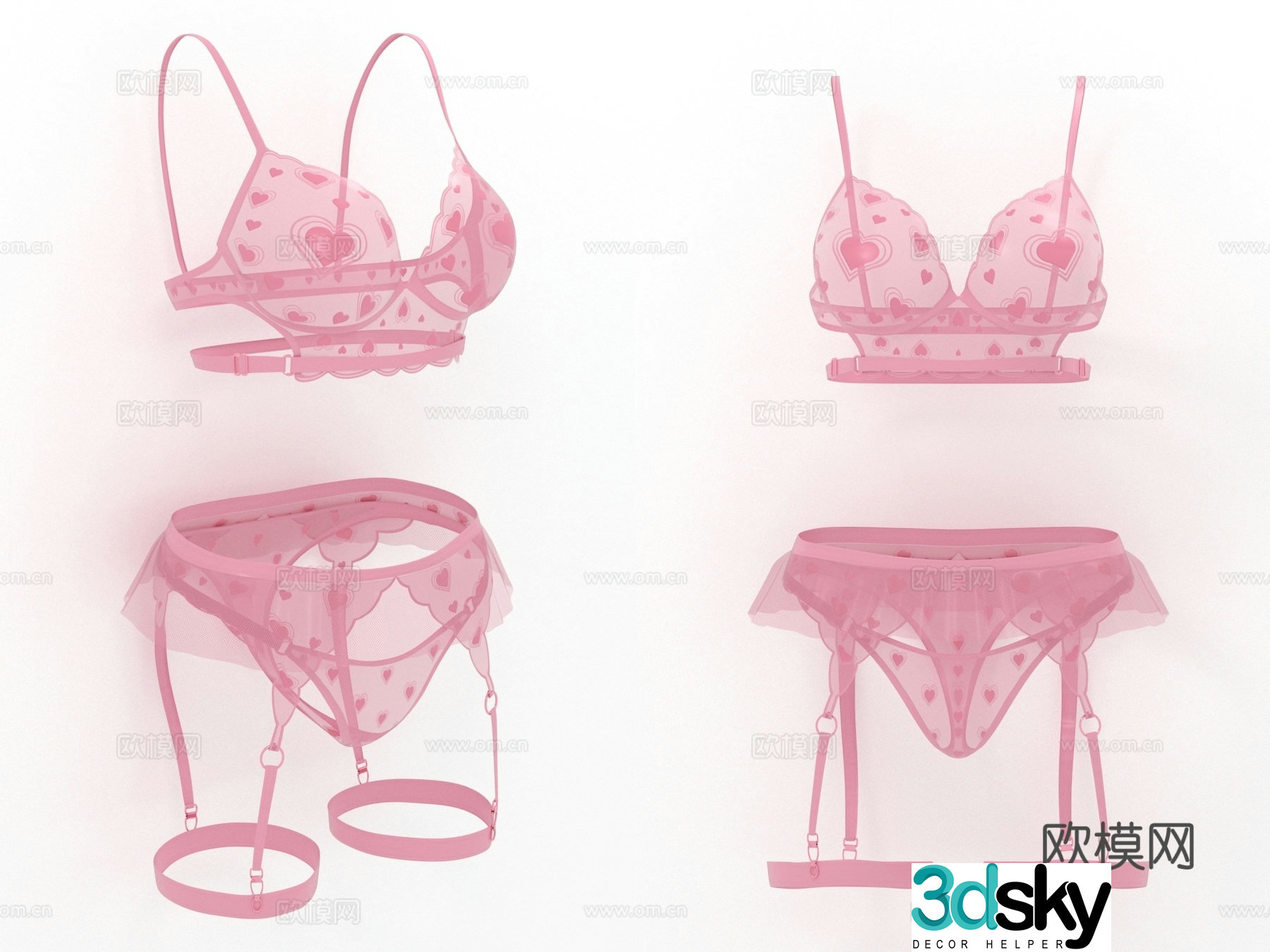 Women’s Underwear Panties Bra Bra Women’s Clothing Women’s 3D Model
