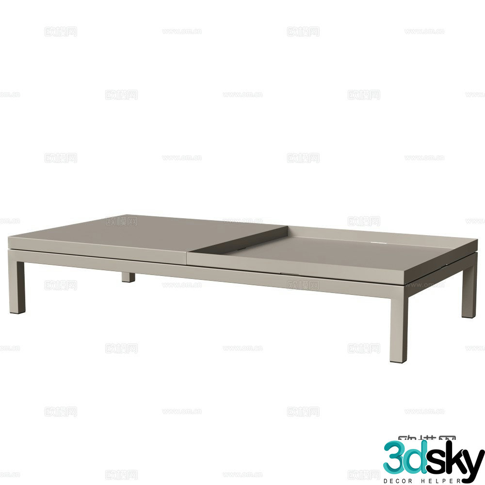 April modern minimalist coffee table Italian minimalist coffee table Square coffee table 3D model