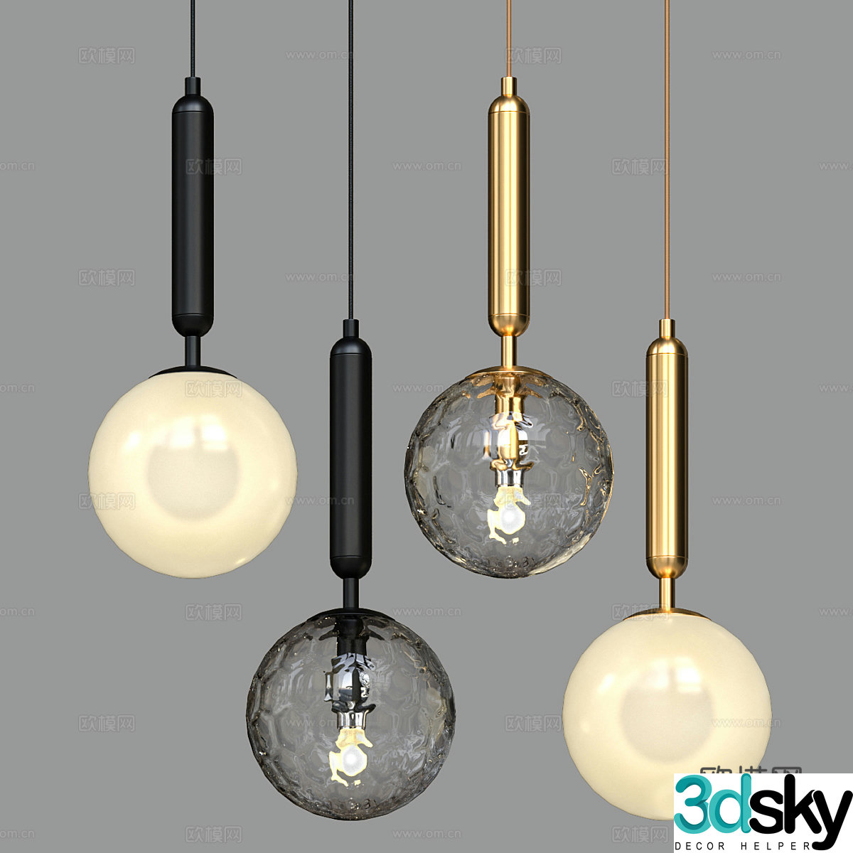 Modern simple and light luxury chandeliers chandeliers simple chandeliers living room chandeliers spherical chandeliers lamps 3D model