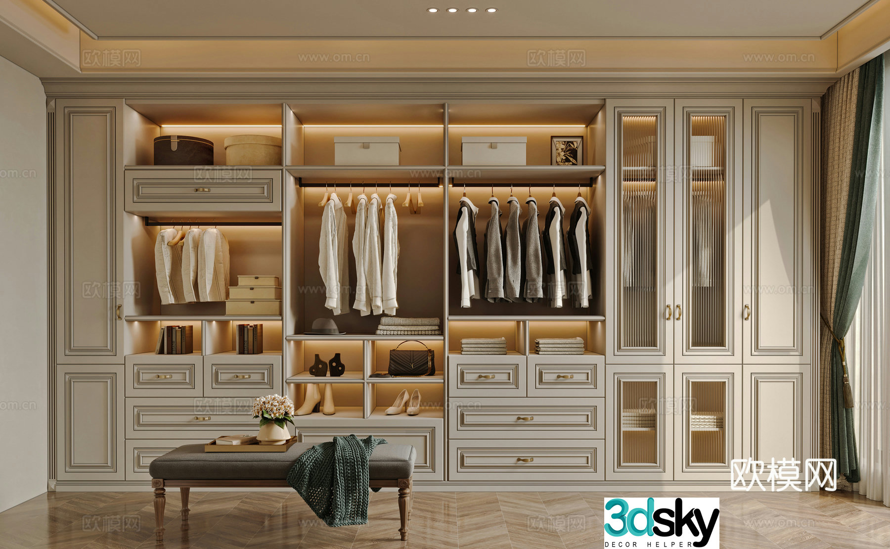French cloakroom 3d model