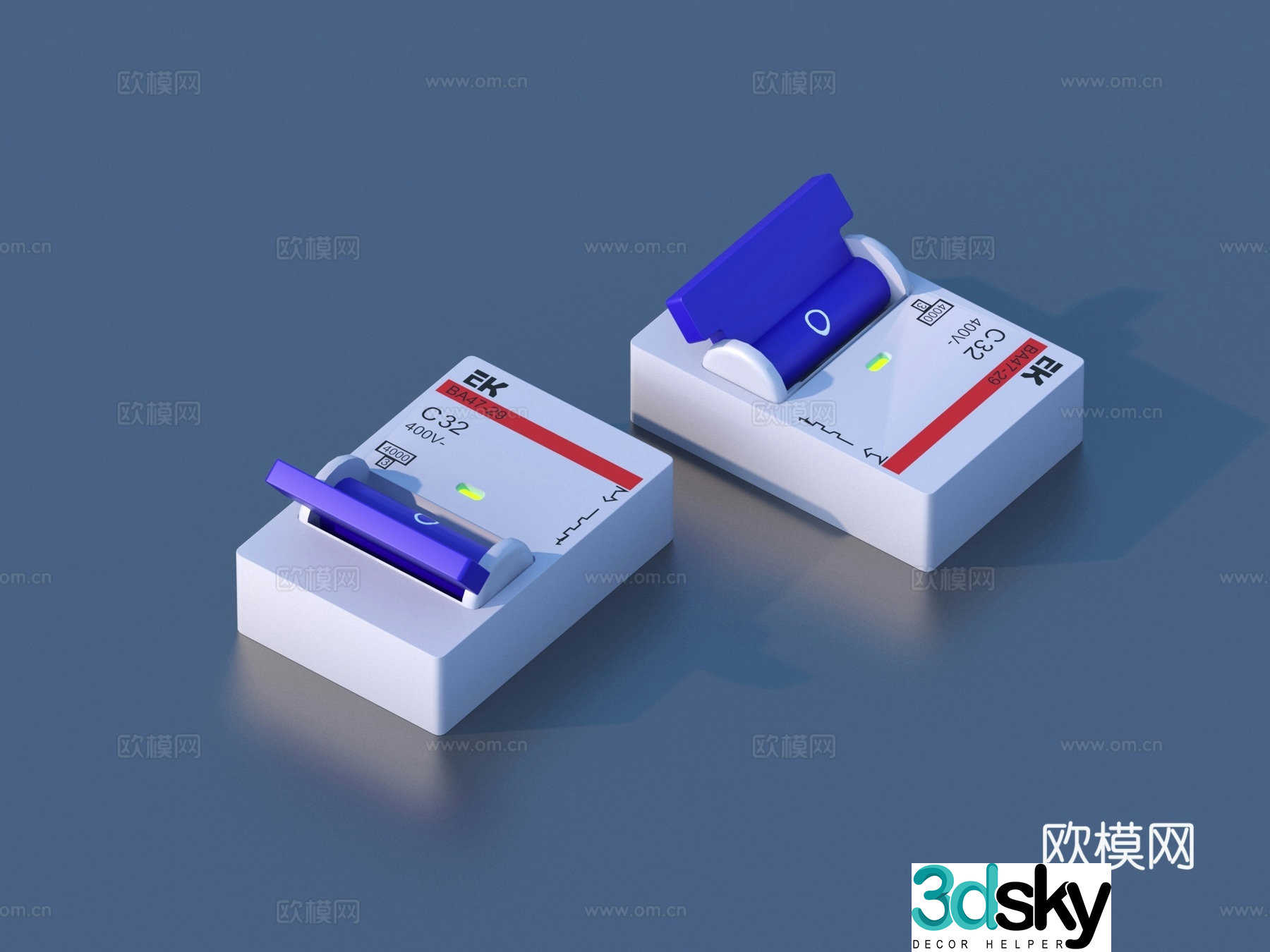 Circuit breaker leakage protection switch air switch 3d model