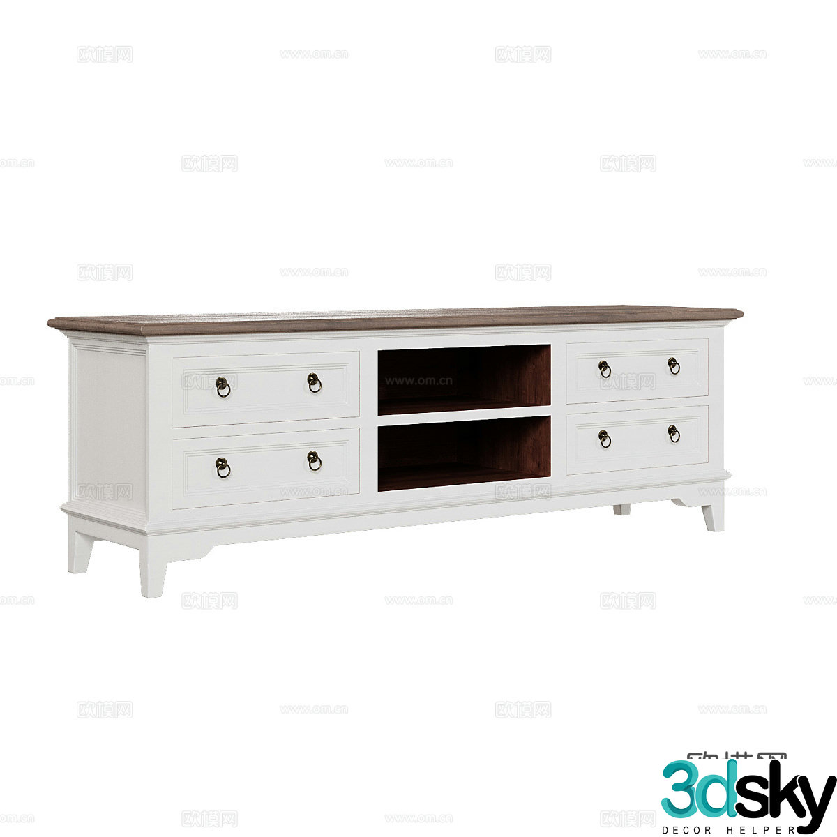 American simple TV cabinet TV cabinet Simple TV cabinet Living room TV cabinet Low cabinet 3D model