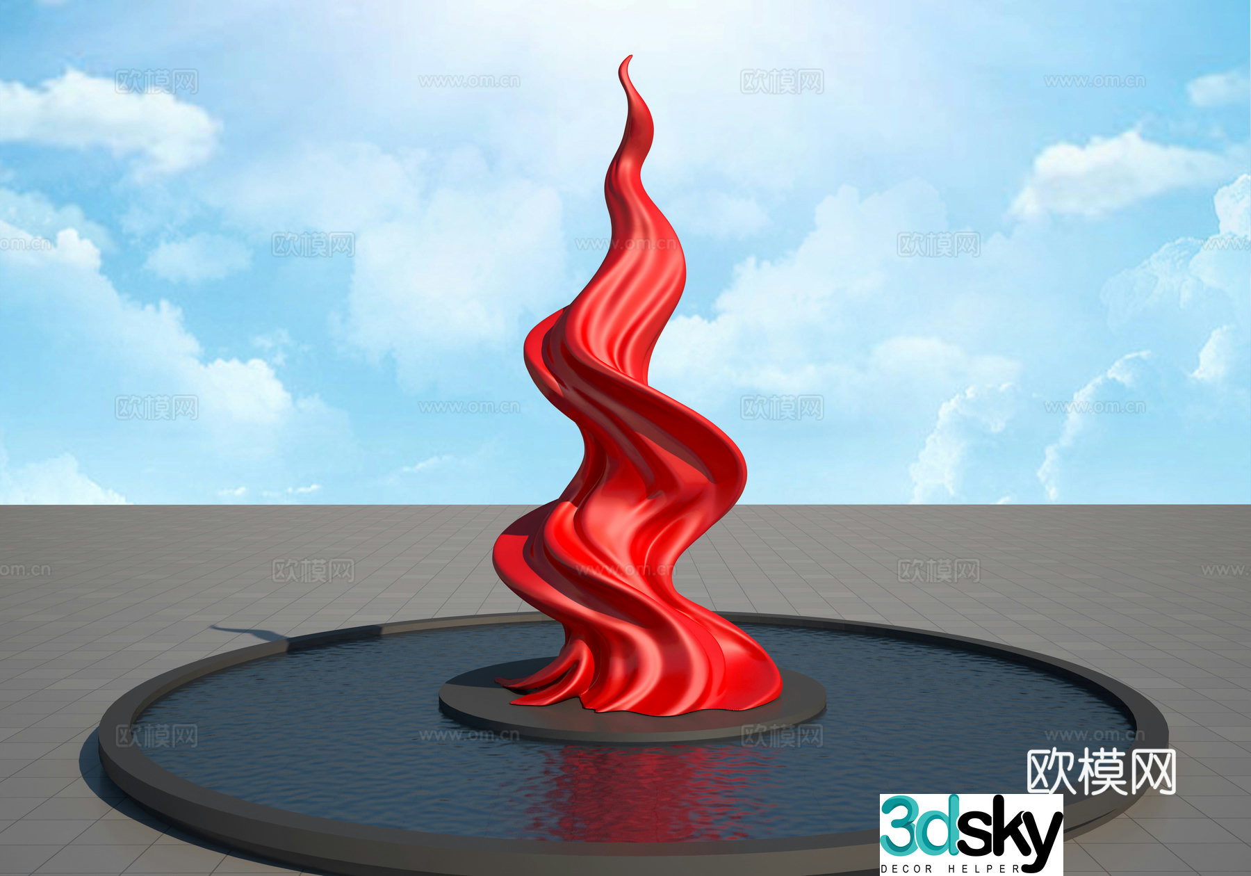Red Flame 23d Model