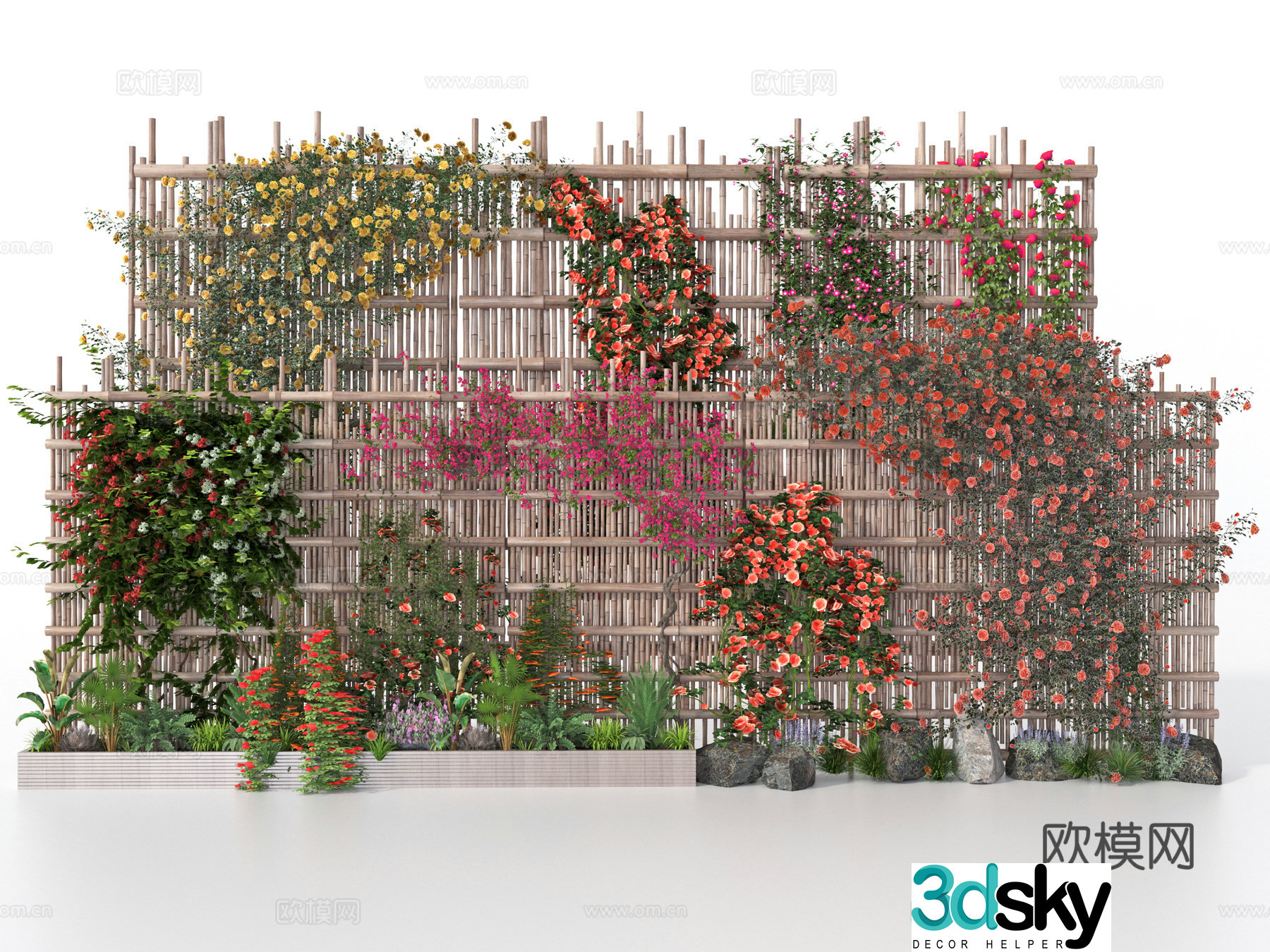 Outdoor floral vine 3d model
