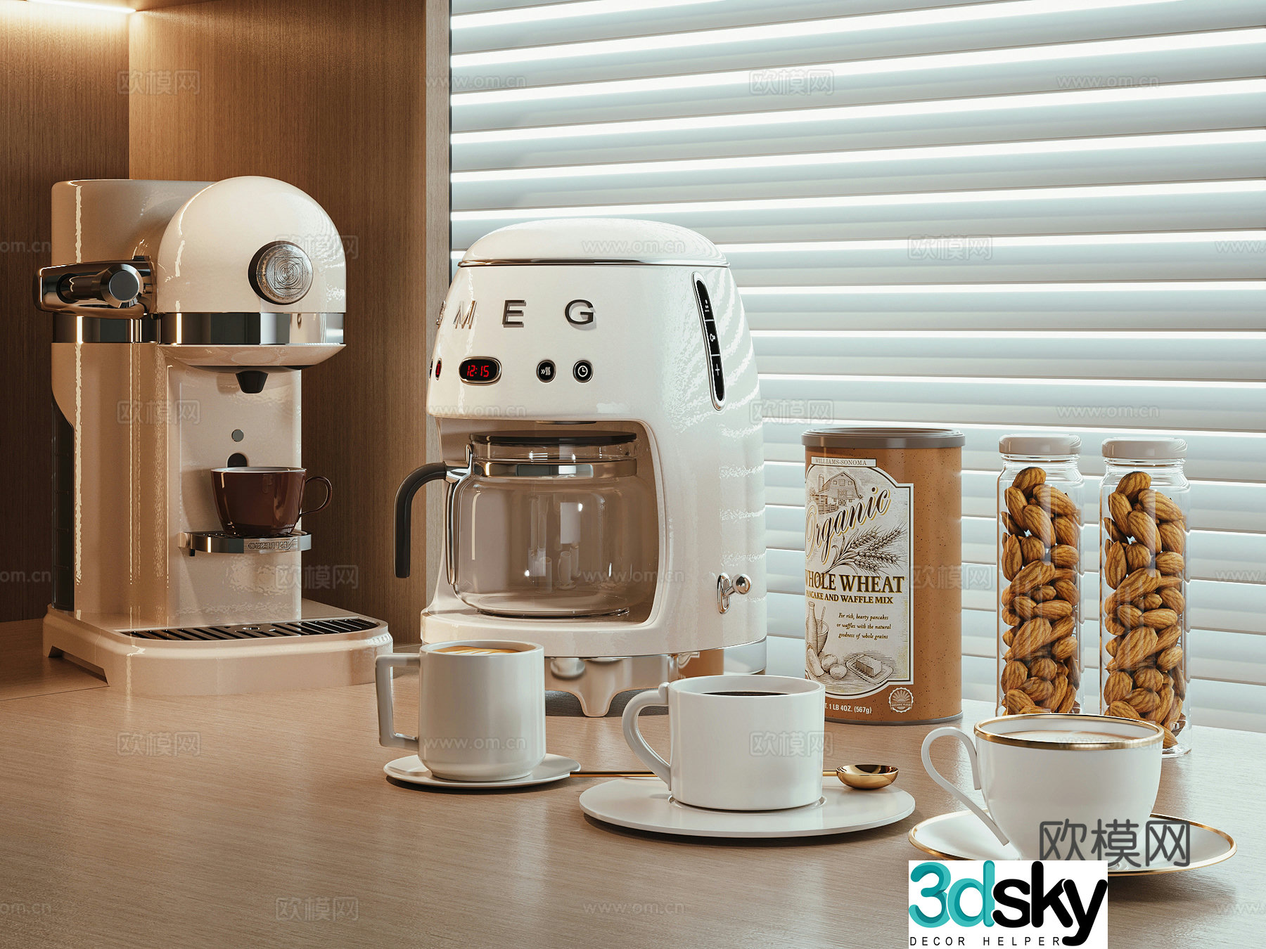 Modern coffee machine coffee cup 3d model