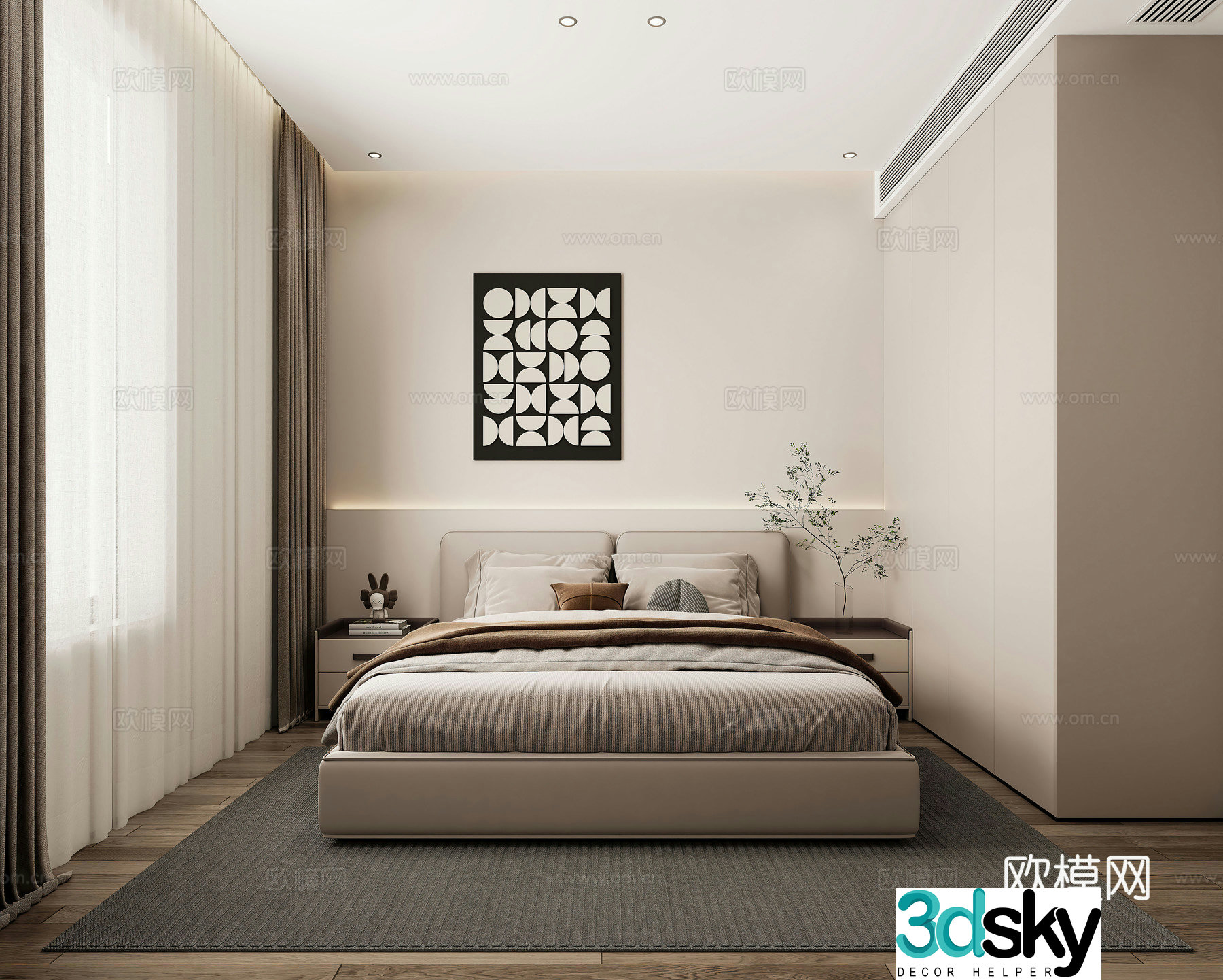 Modern bedroom 3d model