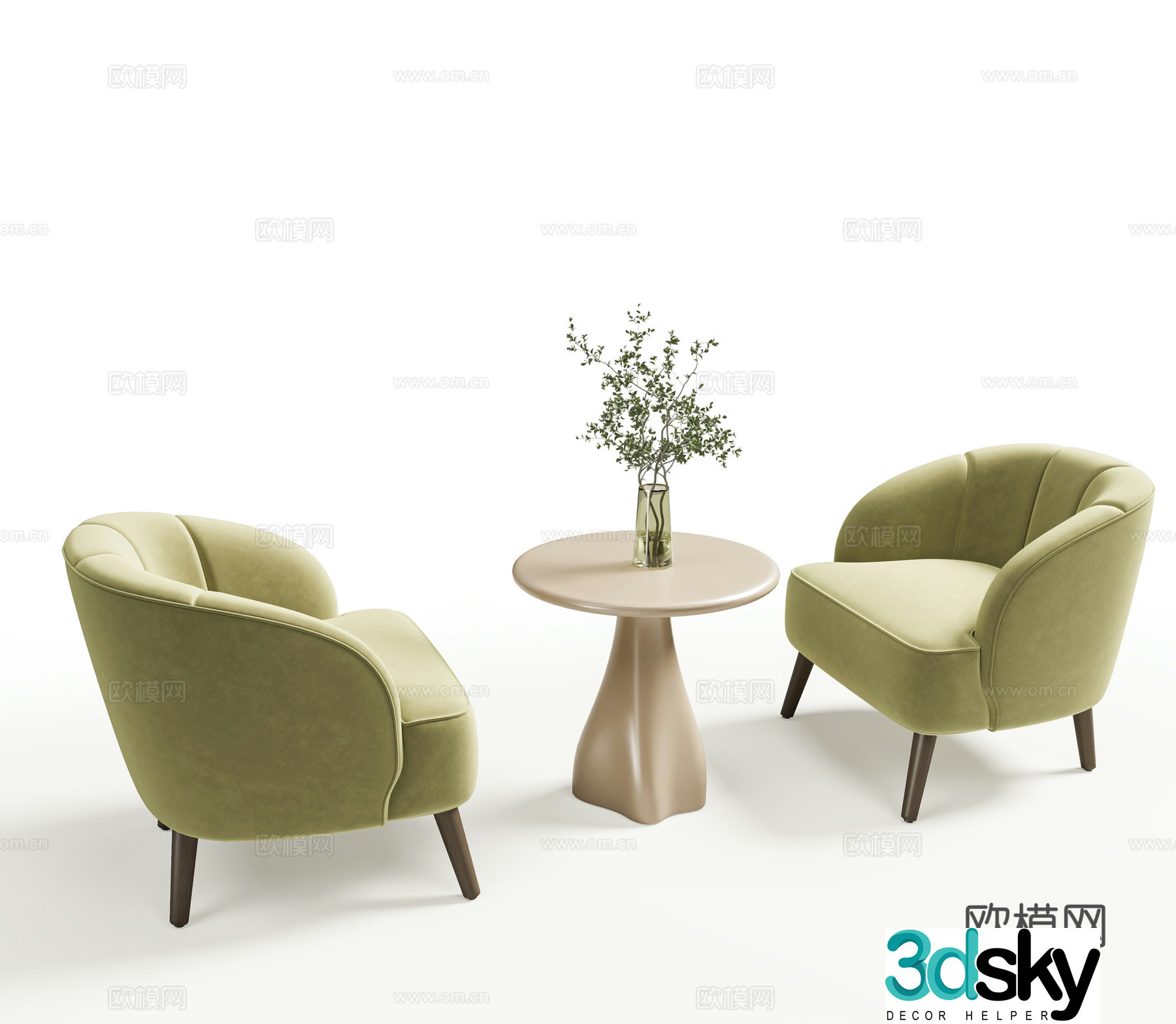 Modern leisure table and chairs leisure chairs round edges corner table and chairs coffee table and chairs negotiation table and chairs 3D model