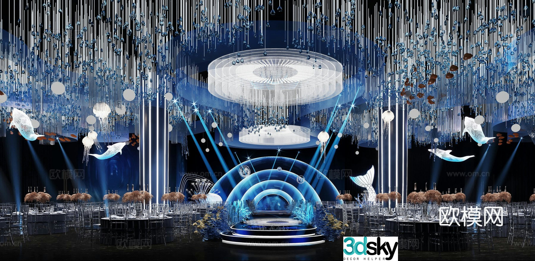 Ocean Hall Crystal Banquet Hall 3D Model