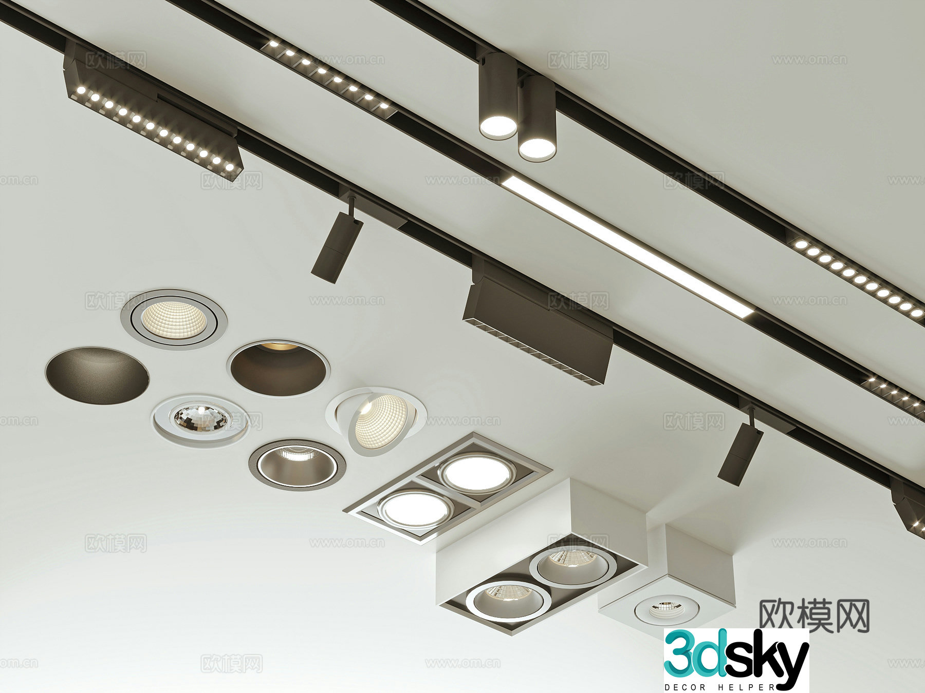 Modern downlight spotlight 3d model
