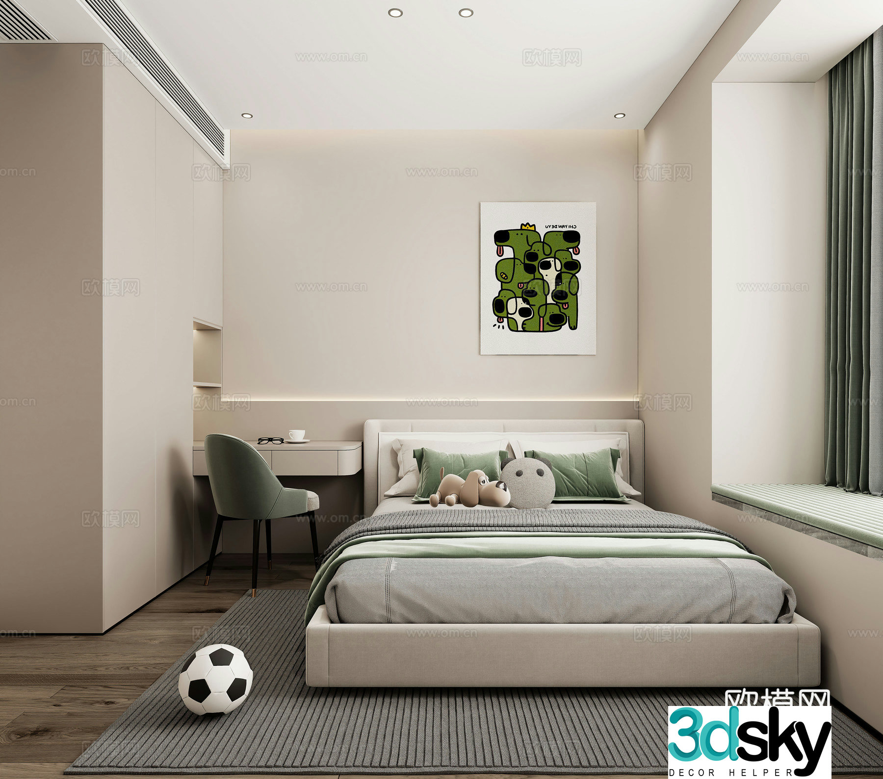 Modern bedroom 3d model