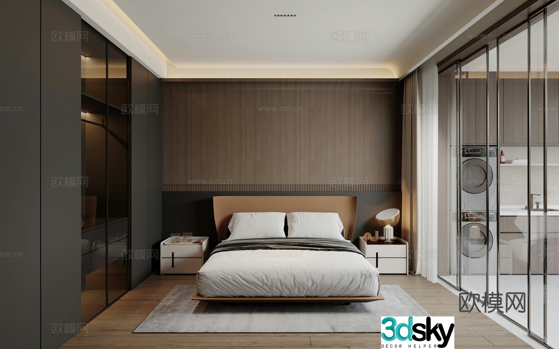 Italian bedroom master room 3d model